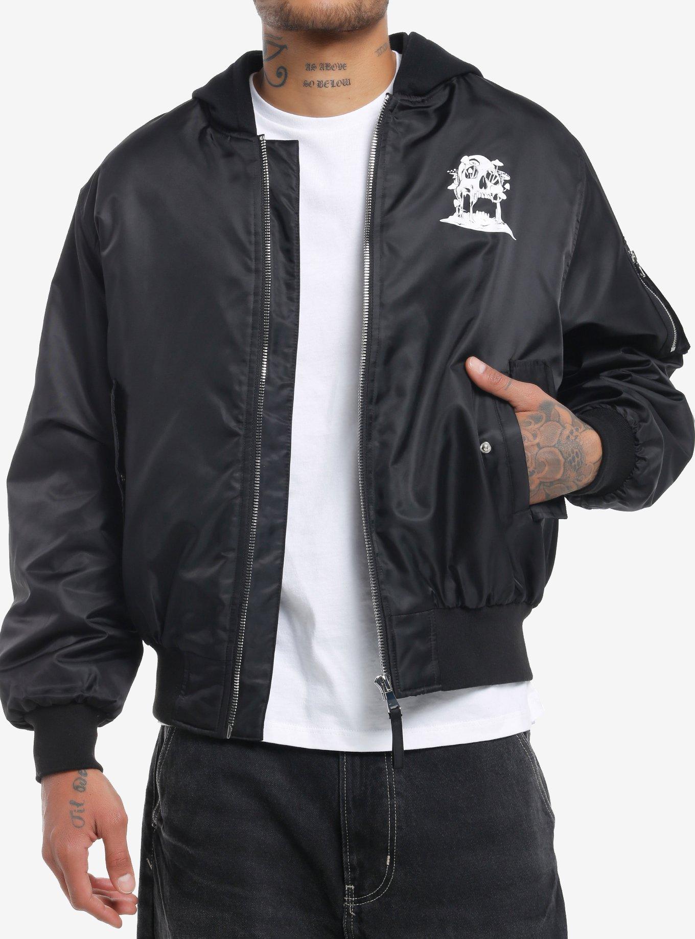 Tomorrow Is Not Promised Skull Hooded Bomber Jacket | Hot Topic