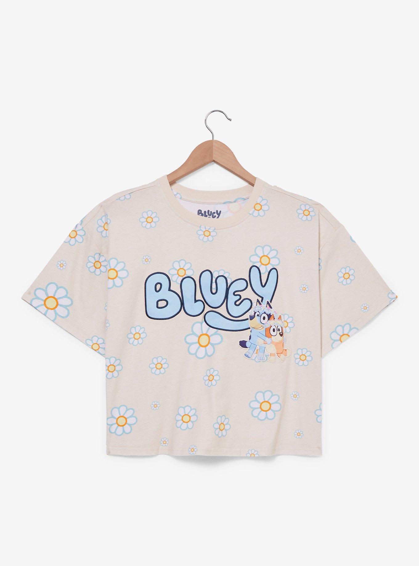 Bluey Bingo & Bluey Daisy Women's Plus Size Cropped T-Shirt — BoxLunch Exclusive, , hi-res