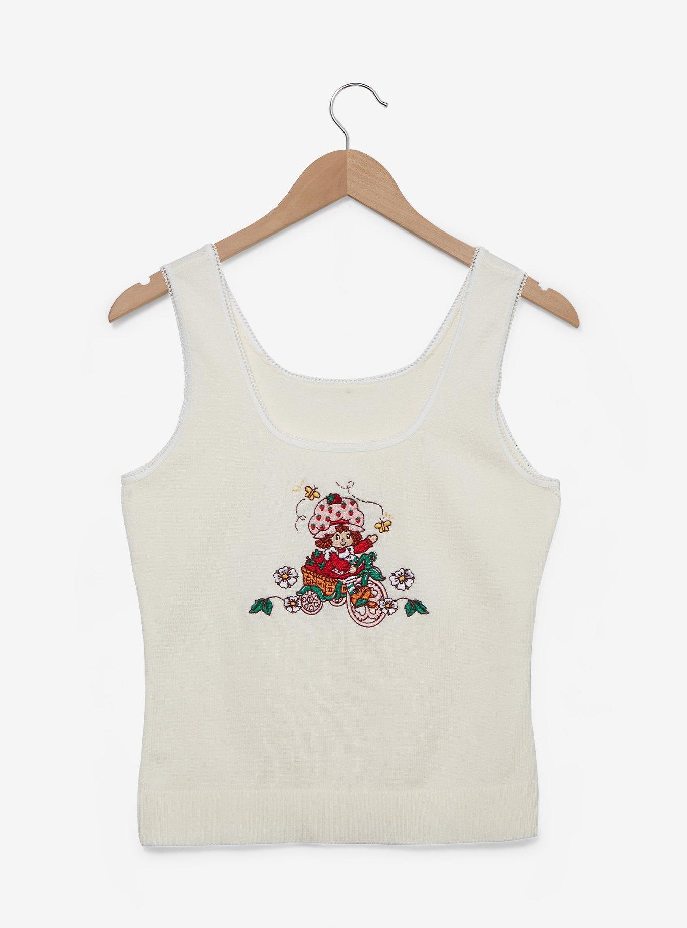 Strawberry Shortcake Bicycle Embroidered Women's Tank Top | BoxLunch