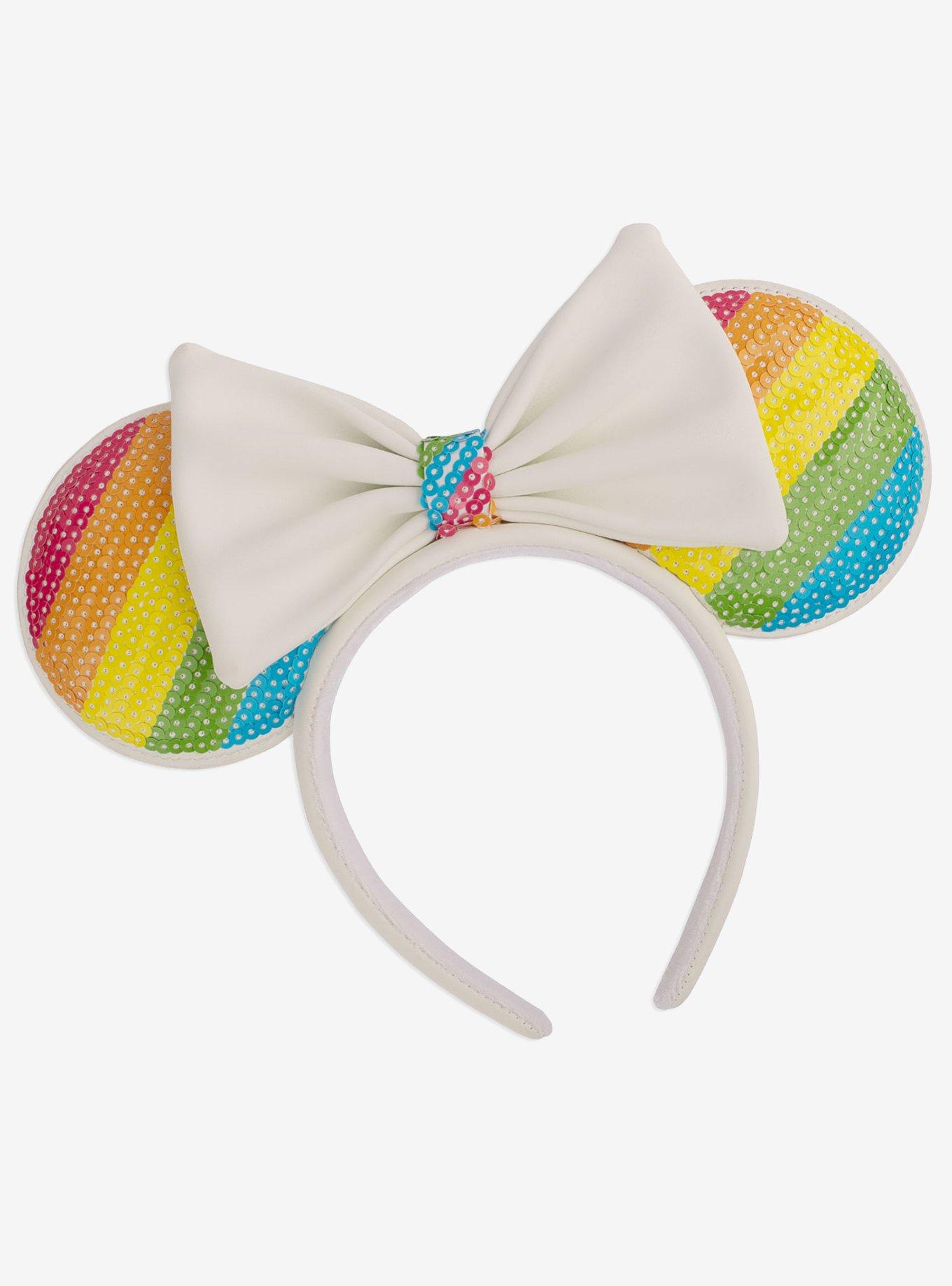 Loungefly Disney Minnie Mouse Rainbow Ears Headband, , hi-res