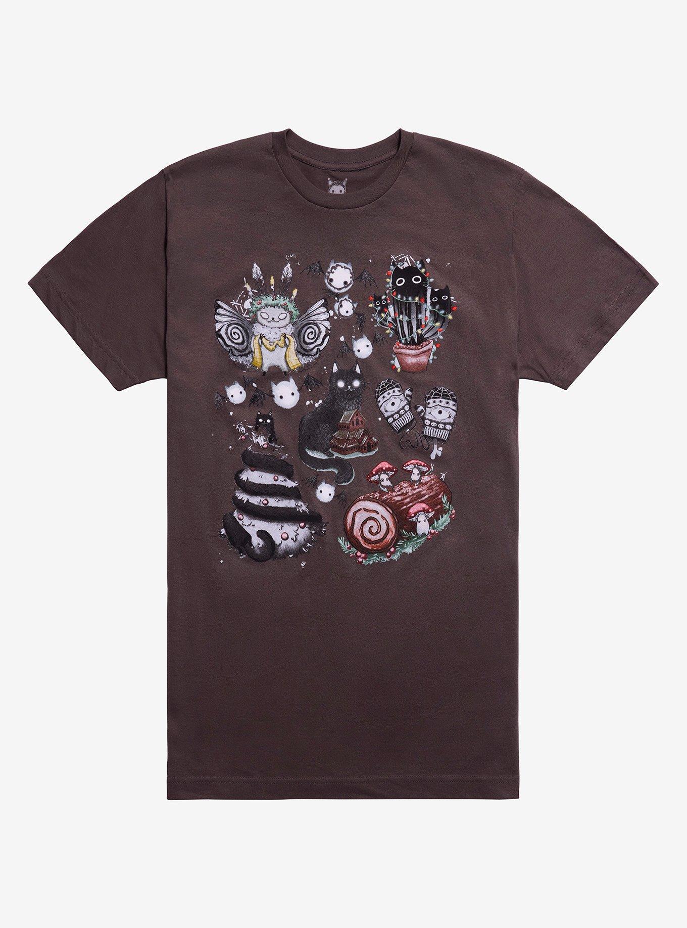 Spooky Christmas Creatures T-Shirt By Guild Of Calamity, CHARCOAL, hi-res