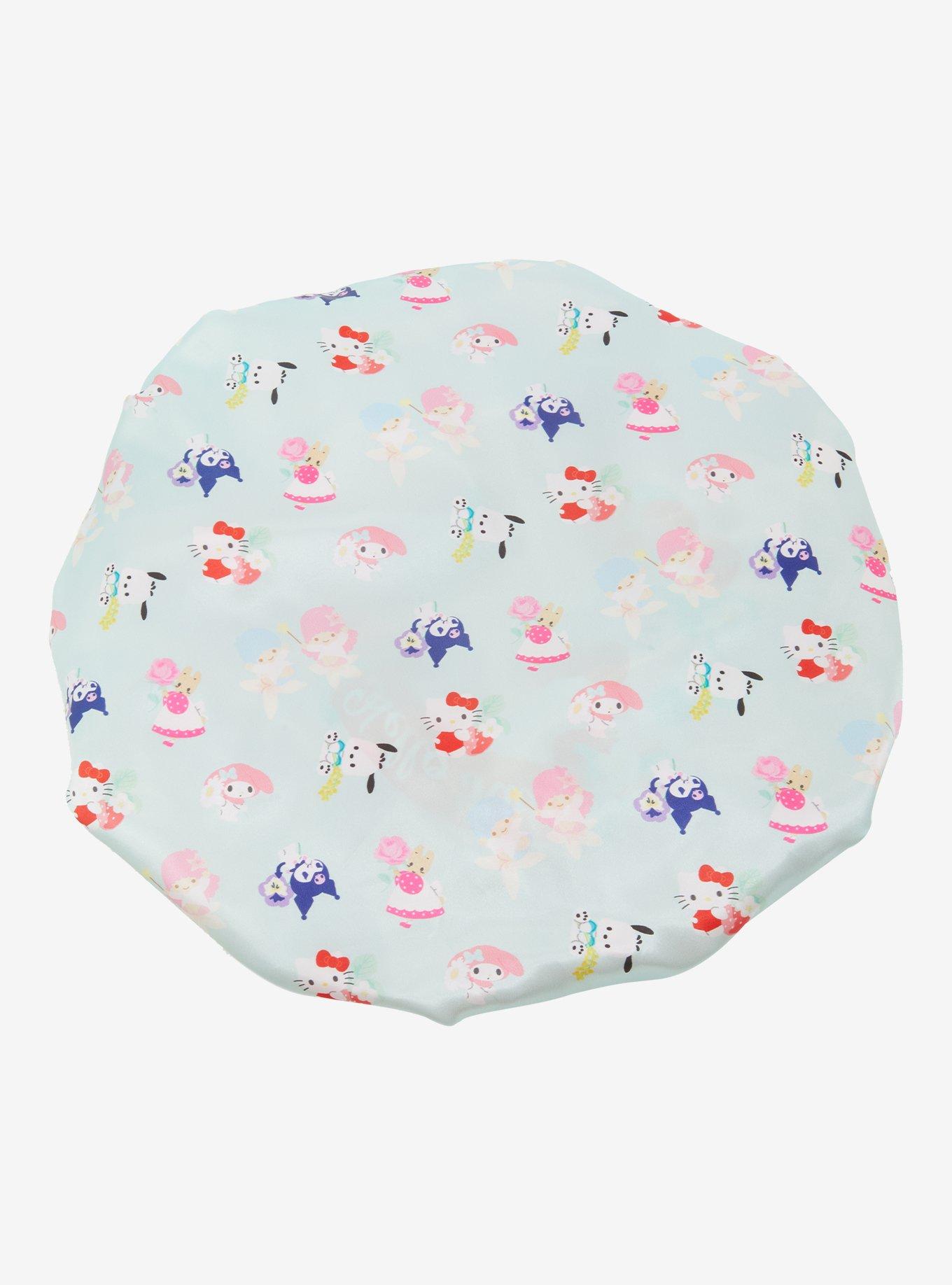 Sanrio Hello Kitty and Friends Floral Allover Print Reversible Satin Bonnet, , hi-res