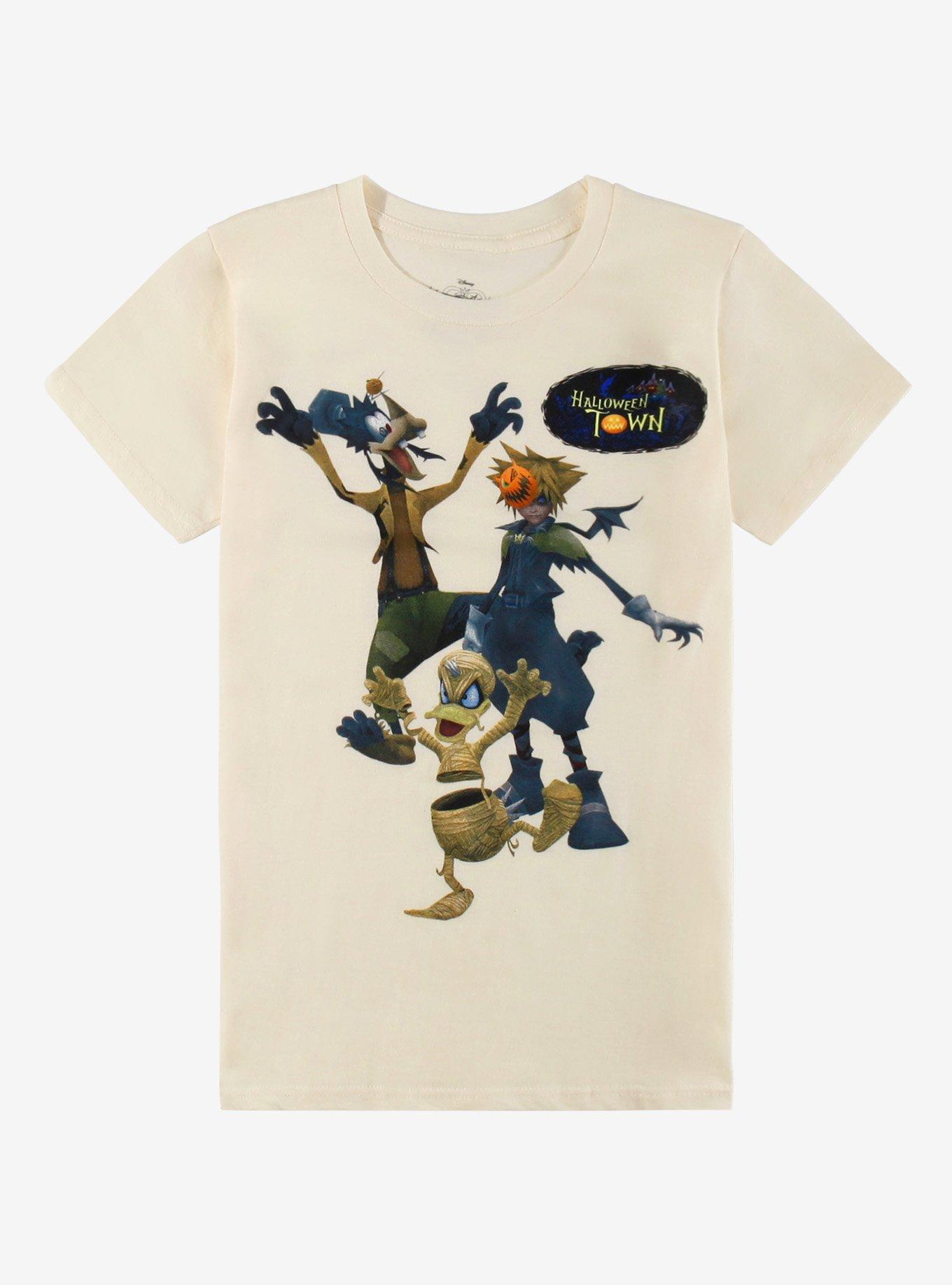 Disney Kingdom Hearts Trio Halloween Town Boyfriend Fit Girls T-Shirt, , hi-res