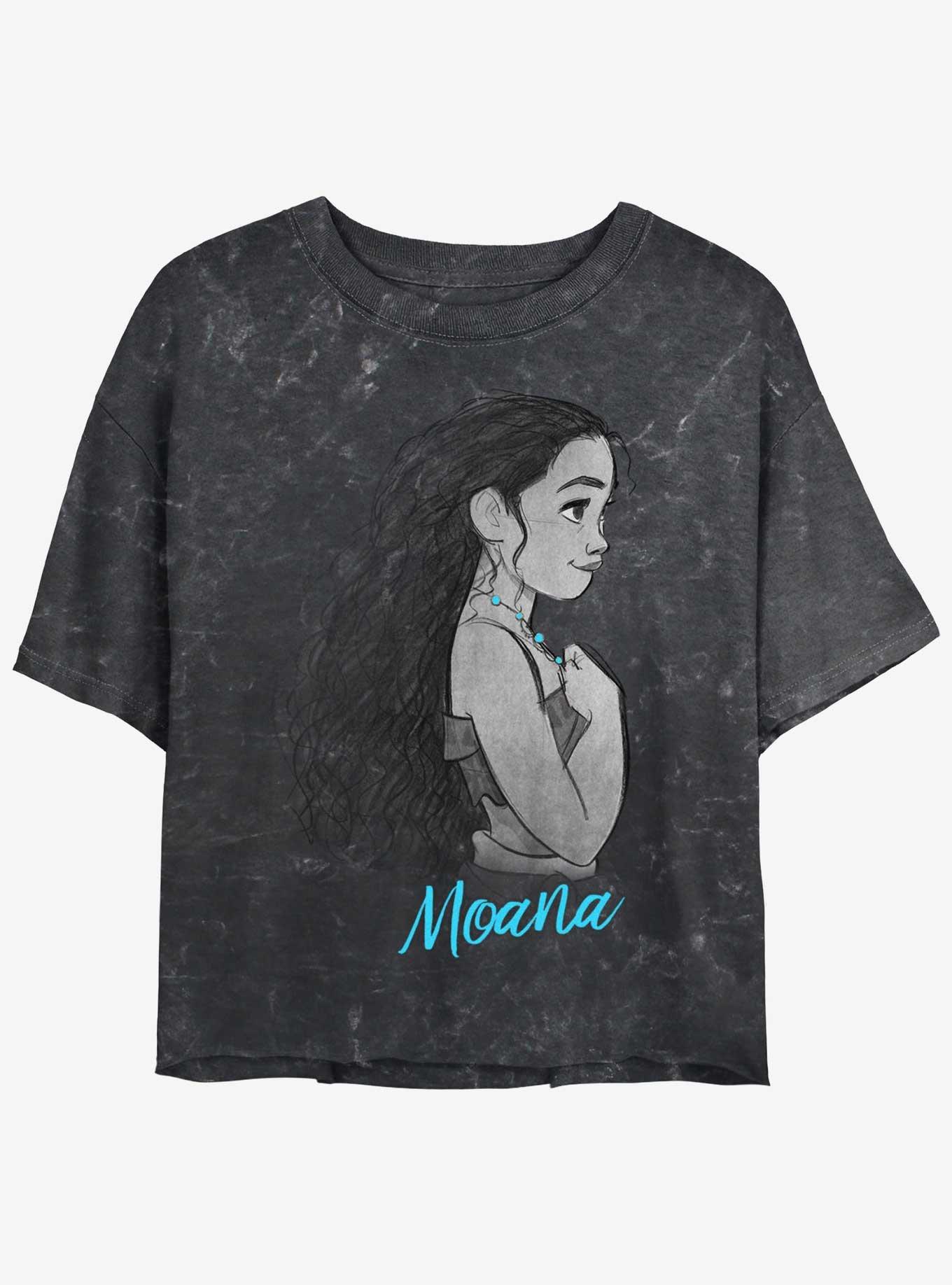 Disney Moana Profile Girls Mineral Wash Crop T-Shirt, , hi-res