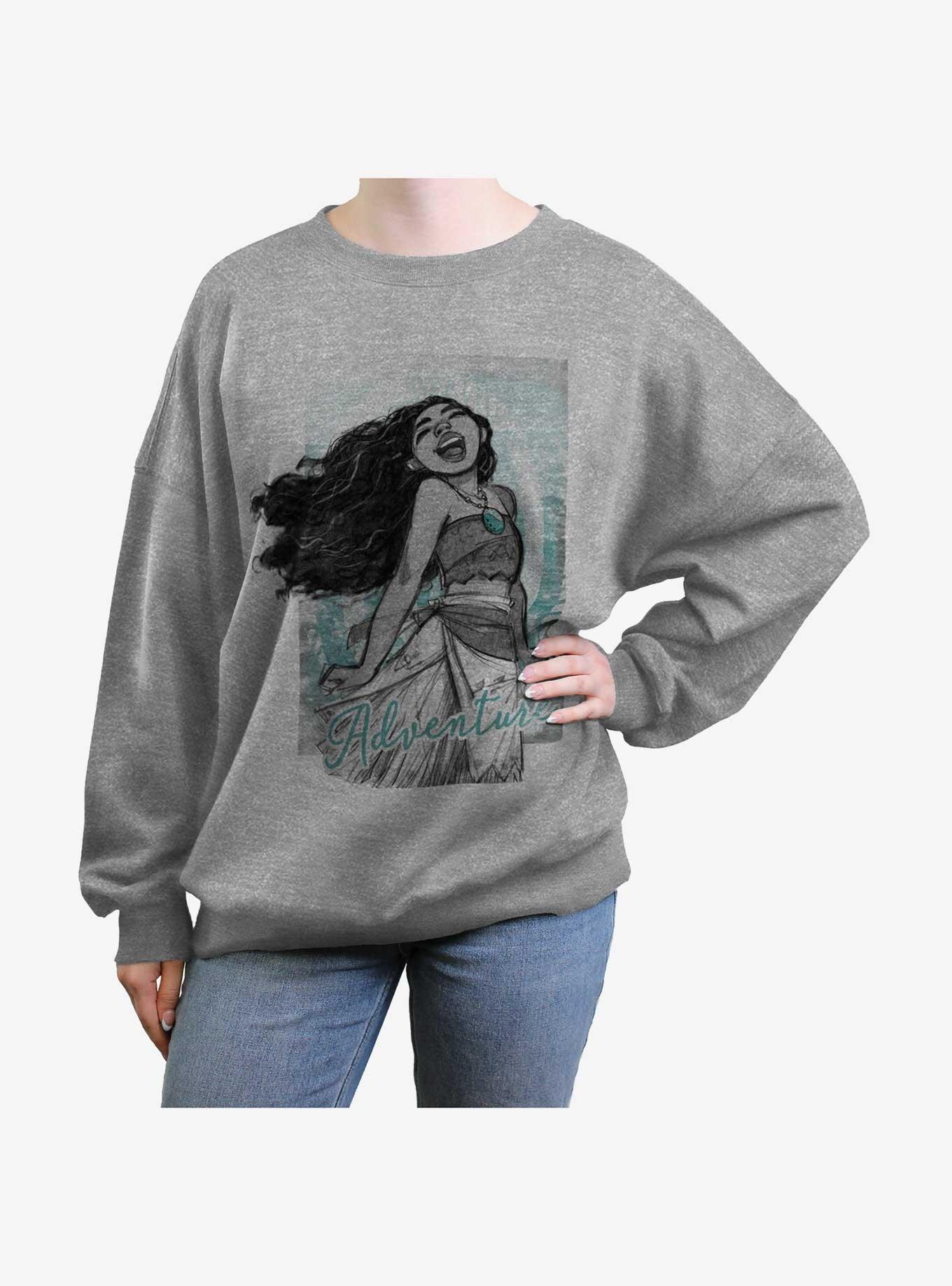 Disney Moana Adventure Girls Oversized Sweatshirt