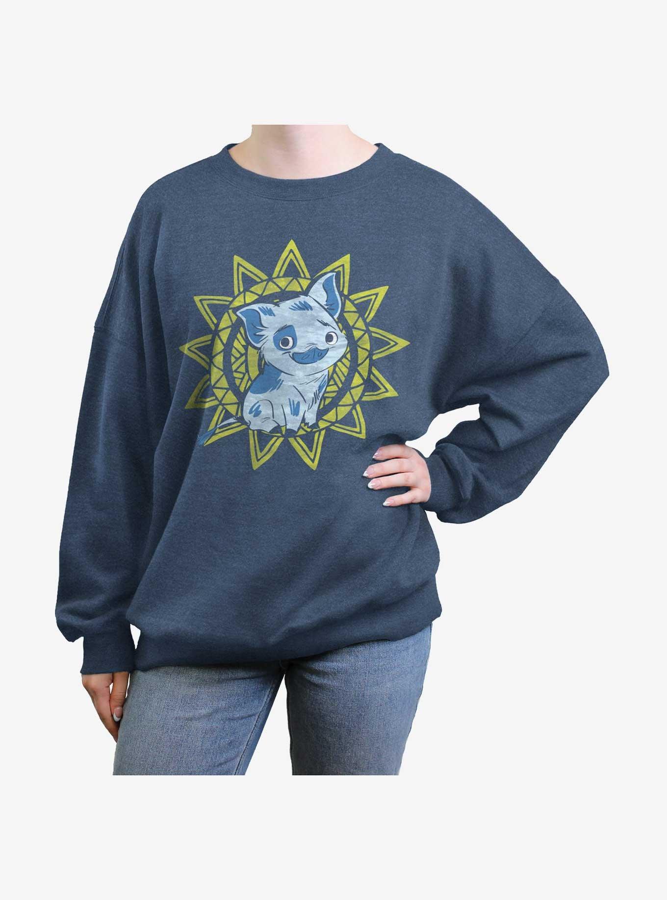 Disney Moana Sunny Pua Girls Oversized Sweatshirt, , hi-res