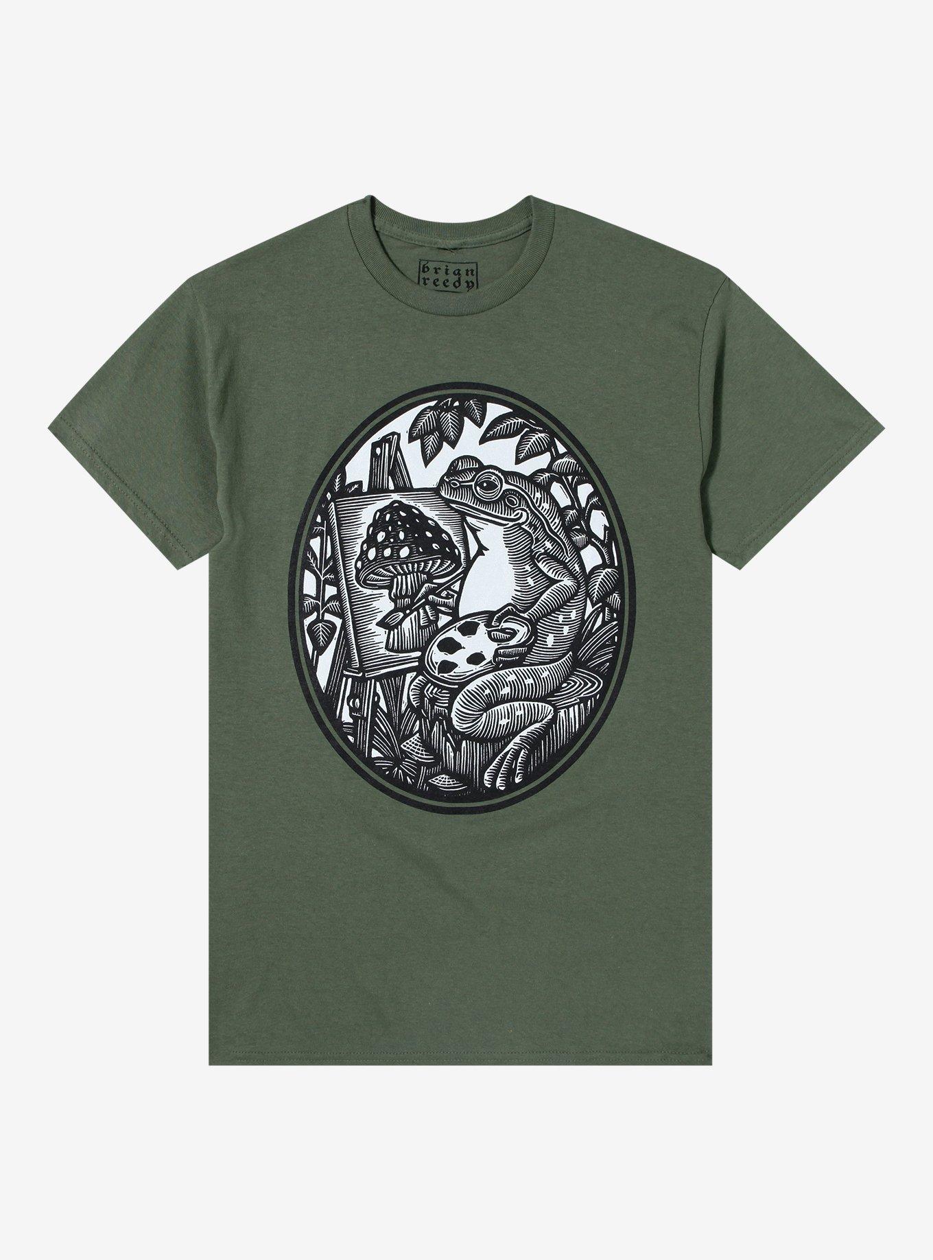 Painting Frog Portrait T-Shirt By Brian Reedy, , hi-res
