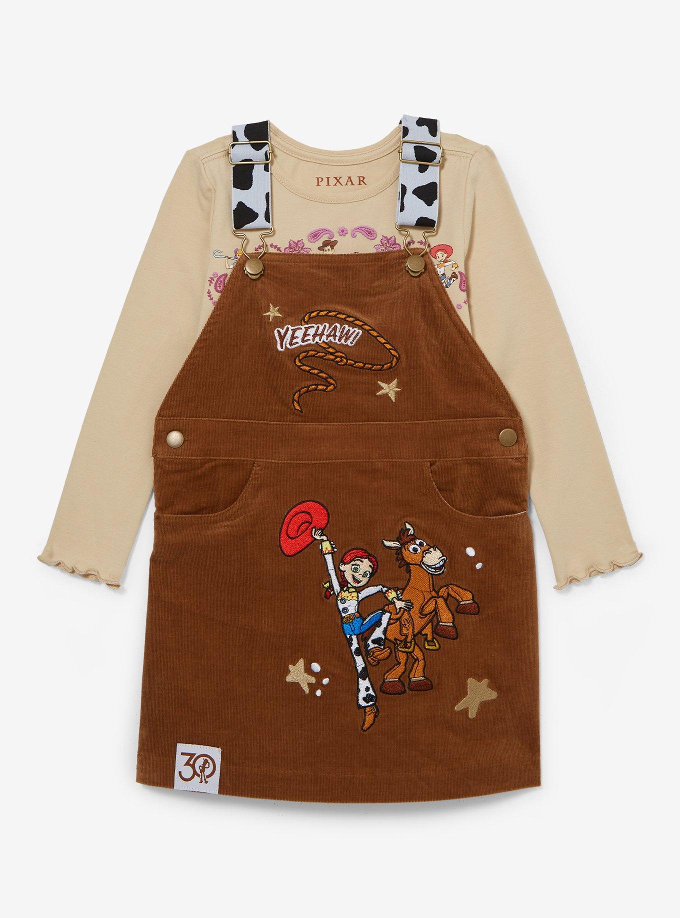 Disney Pixar Toy Story Western Toddler Overall Dress and Shirt Set