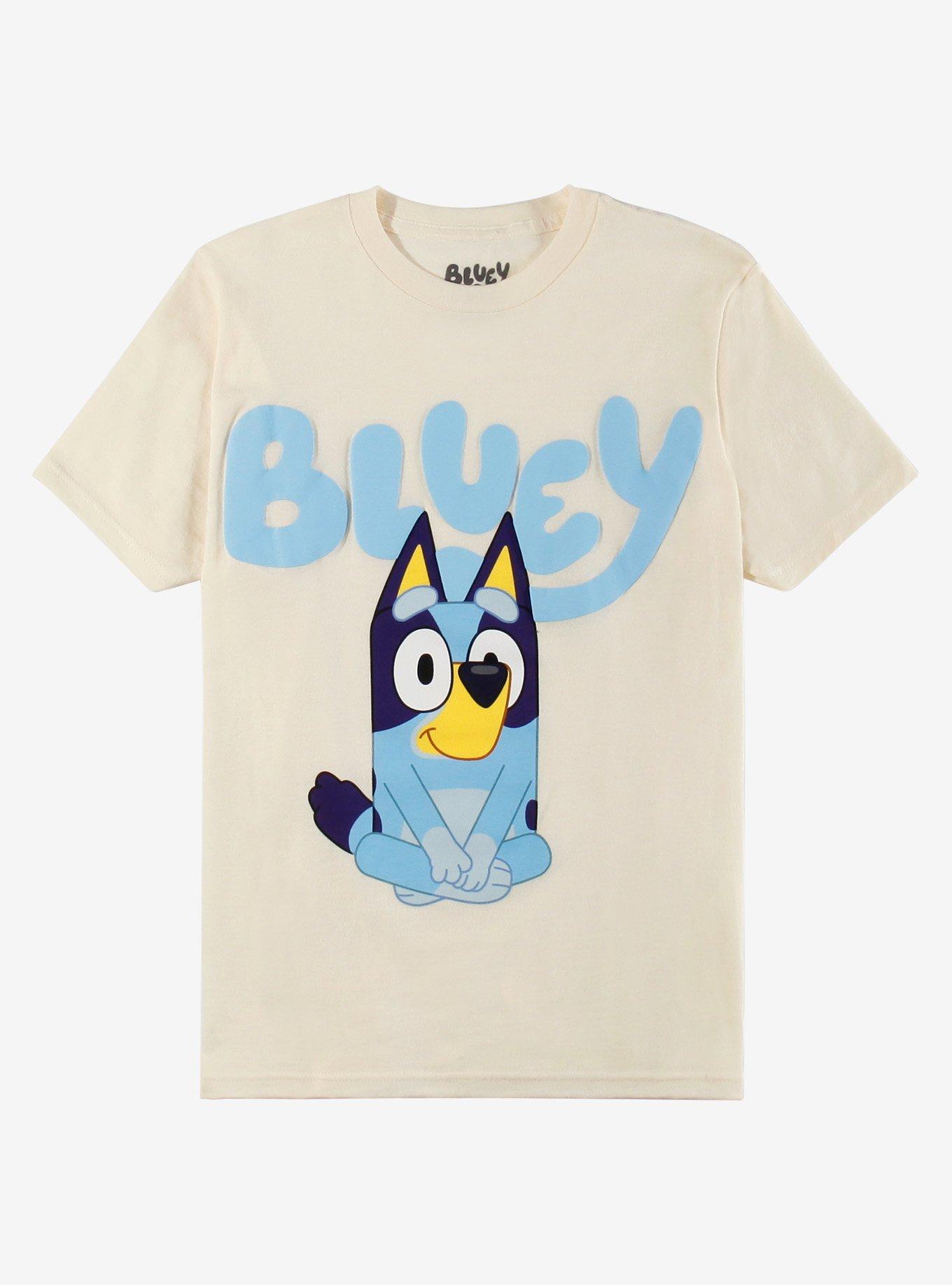 Bluey Sitting Boyfriend Fit Girls T-Shirt, BLUE, hi-res