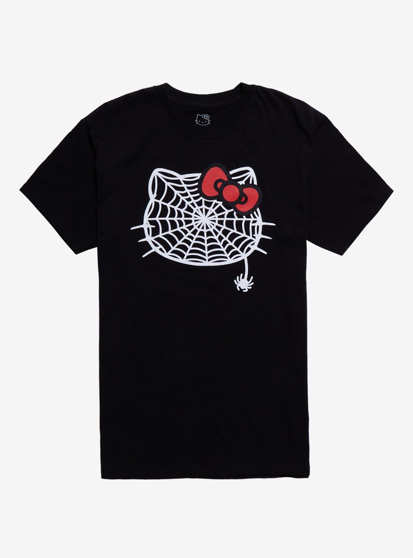 Hello Kitty Spiderweb Boyfriend Fit Girls T-Shirt, , hi-res