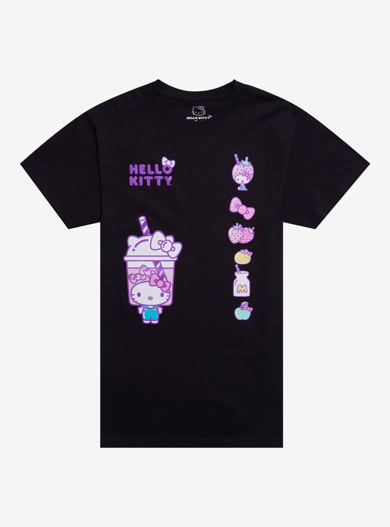 Hello Kitty Bubble Tea Boyfriend Fit Girls T-Shirt, , hi-res