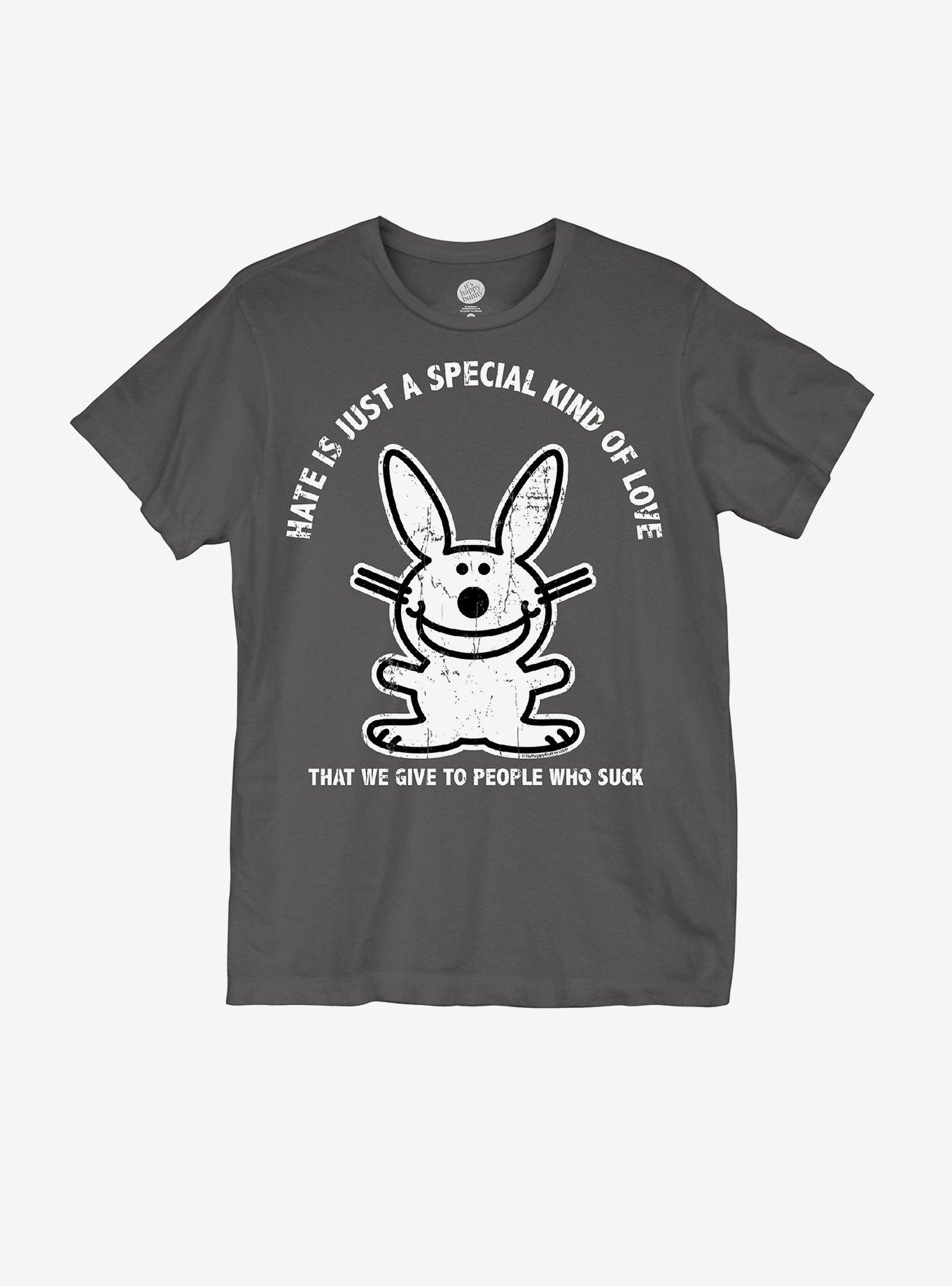 Happy Bunny Hate Is A Special Kind Of Love Boyfriend Fit Girls T-Shirt, , hi-res