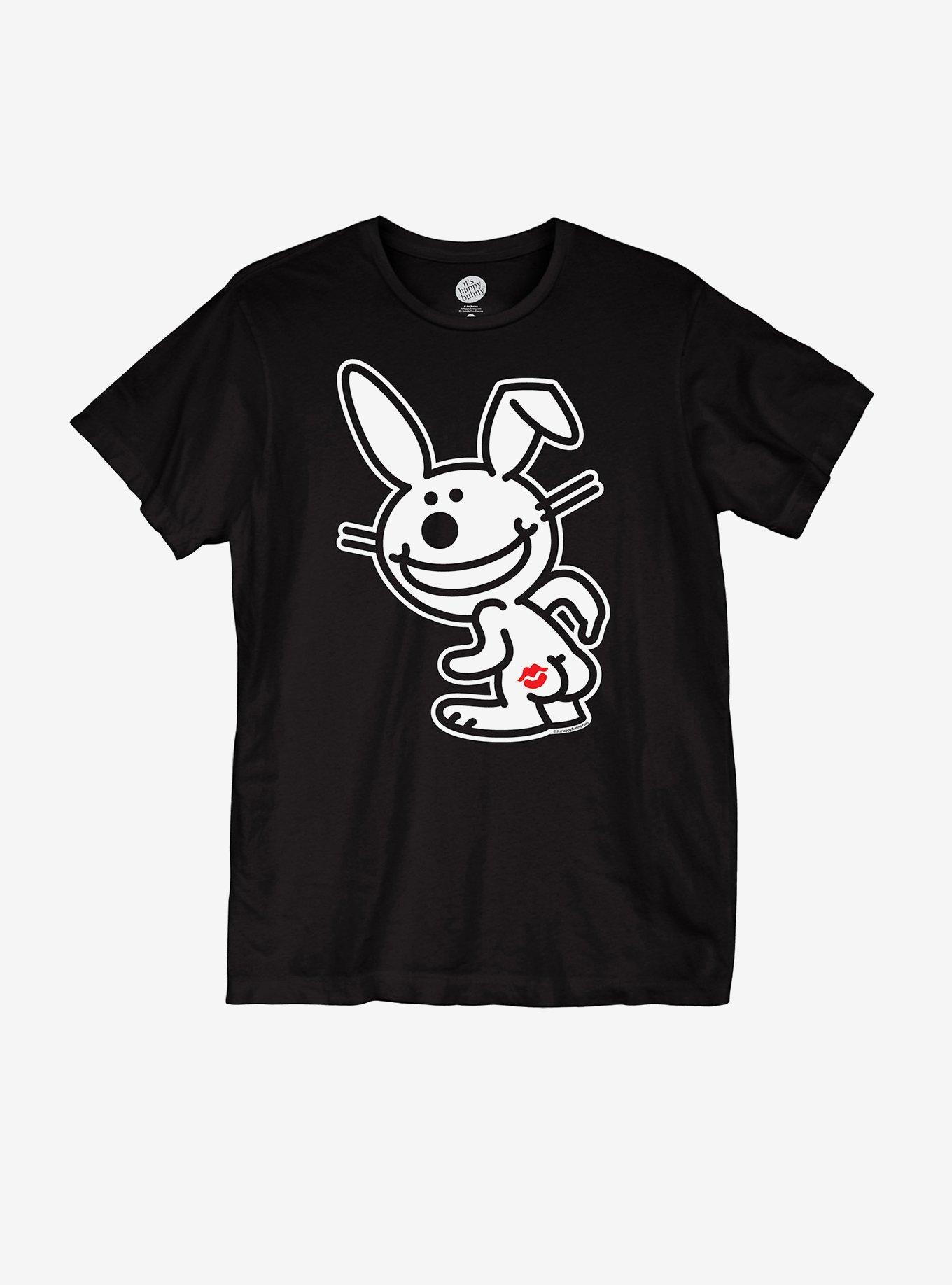 Happy Bunny Kiss Boyfriend Fit Girls T-Shirt, , hi-res