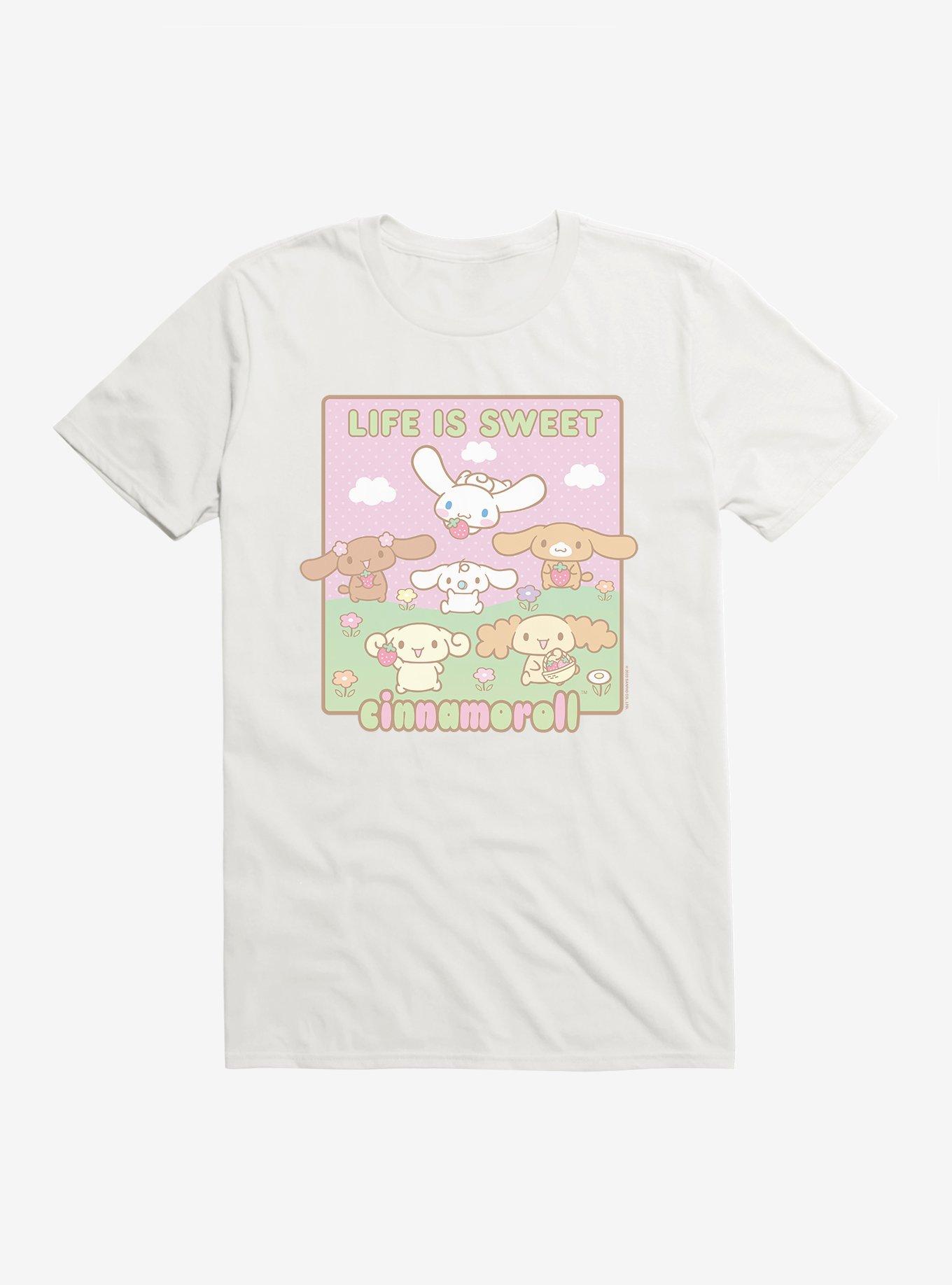 Cinnamoroll Life Is Sweet Friends T-Shirt, WHITE, hi-res