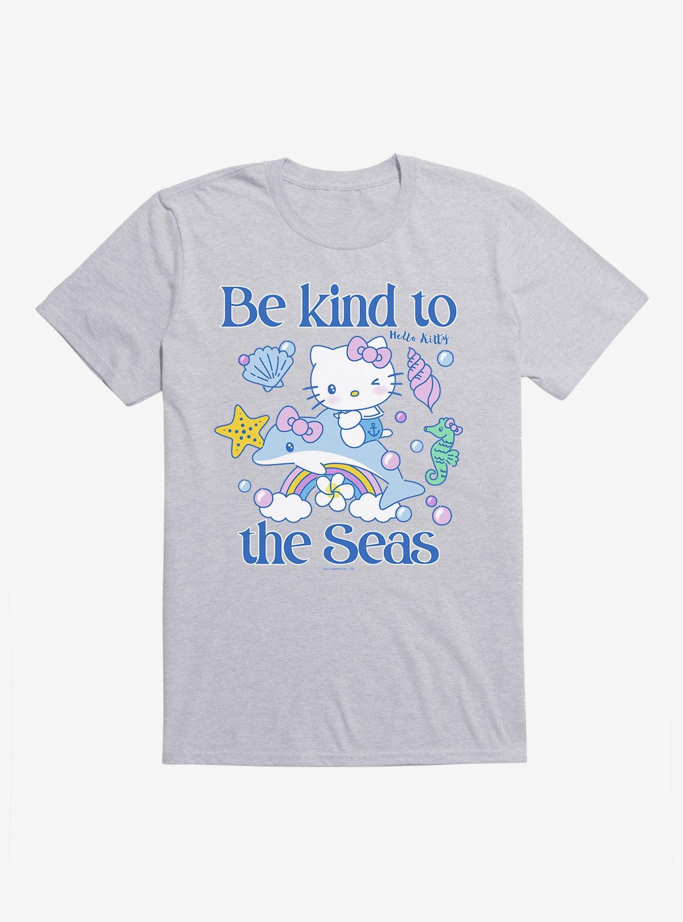 Hello Kitty Be Kind To The Seas T-Shirt, ATHLETIC HEATHER, hi-res