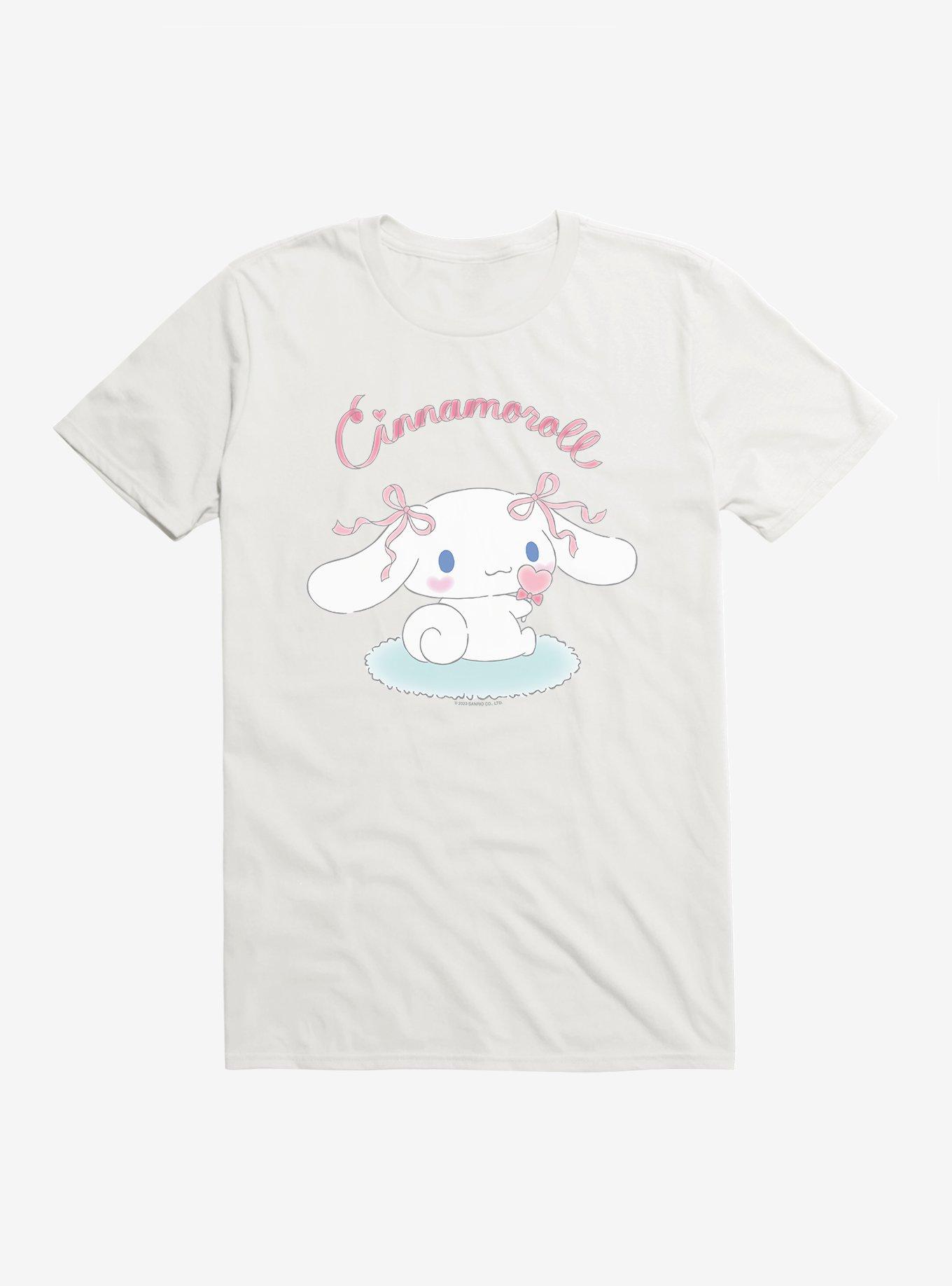 Cinnamoroll Logo T-Shirt, WHITE, hi-res