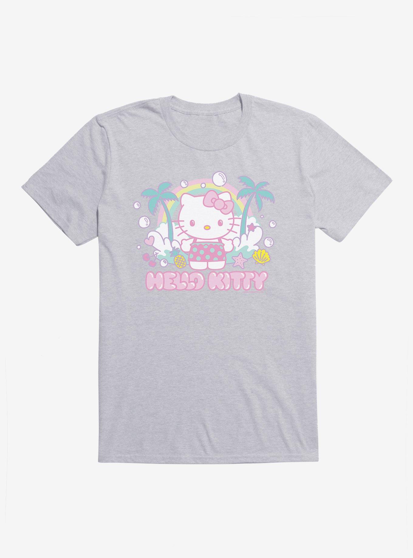 Hello Kitty Kawaii Vacation Bubble Dreams T-Shirt, ATHLETIC HEATHER, hi-res