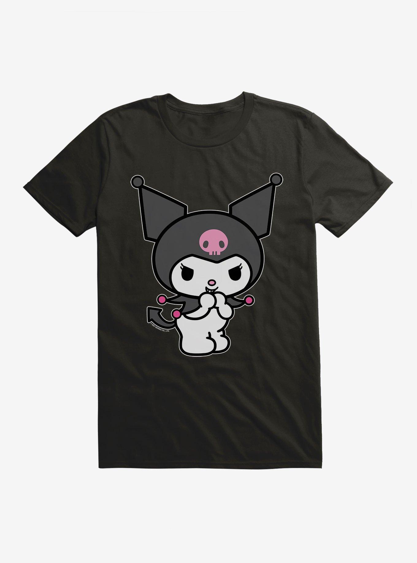 Kuromi Evil Giggle T-Shirt - BLACK | BoxLunch