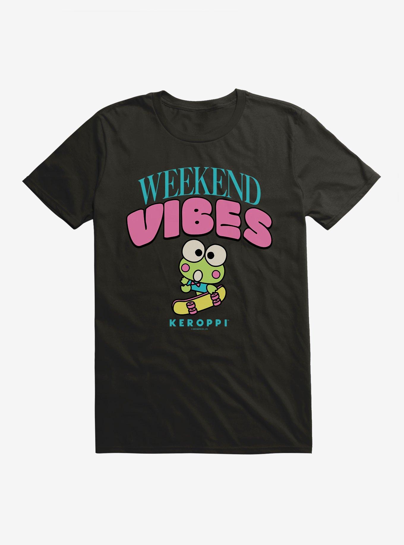 Keroppi Weekend Vibes T-Shirt, BLACK, hi-res