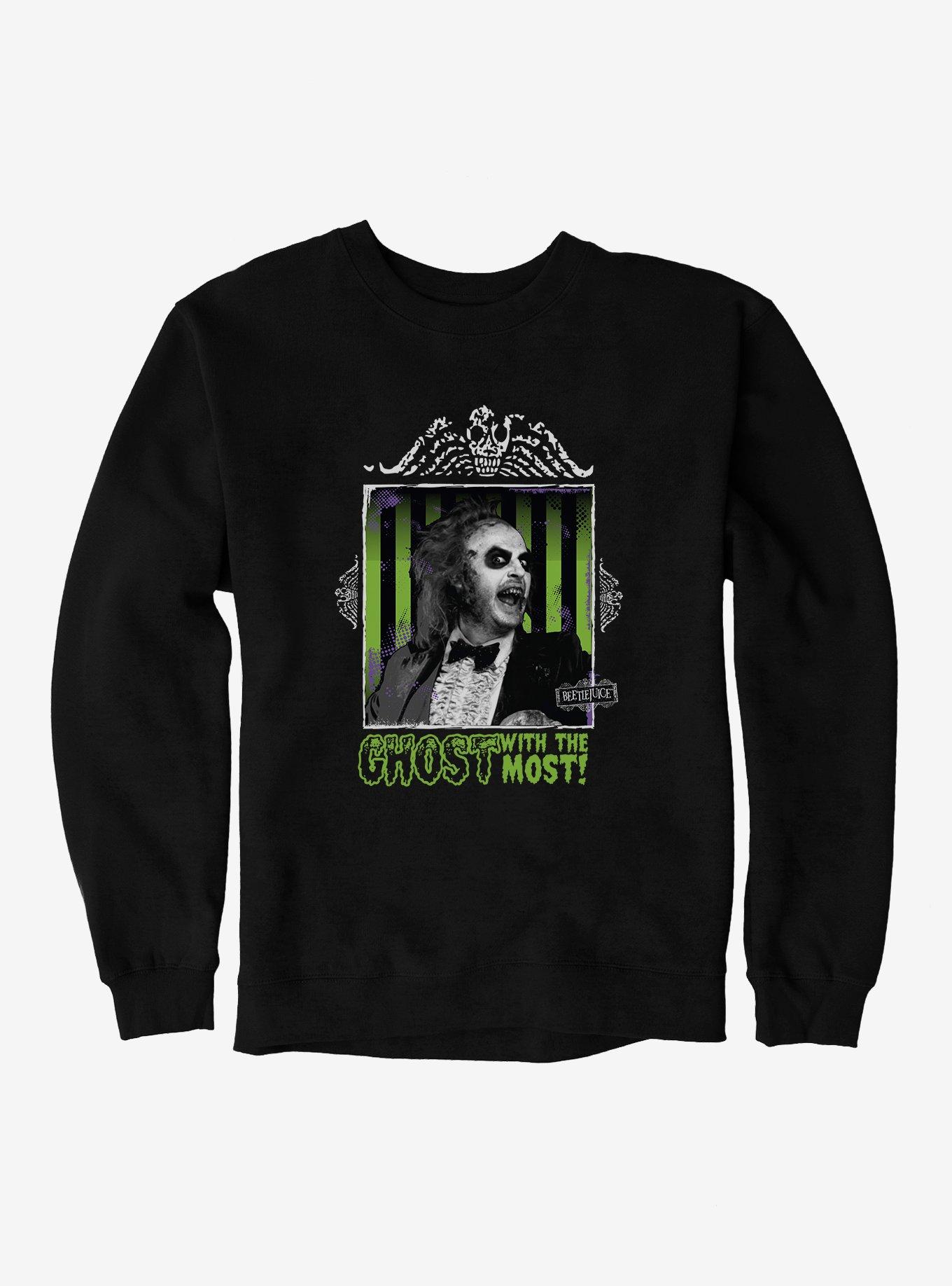 Beetlejuice Ghost With The Most! Sweatshirt, BLACK, hi-res