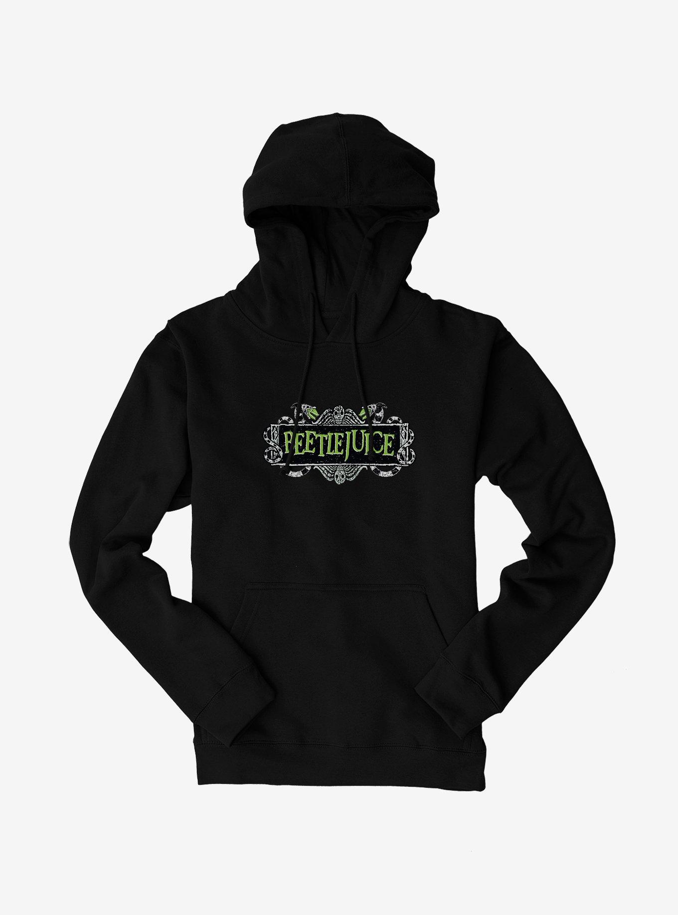 Beetlejuice Title Logo Hoodie, BLACK, hi-res