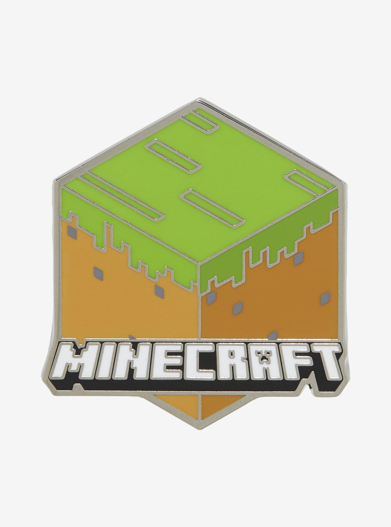 Minecraft Logo Enamel Pin, , hi-res