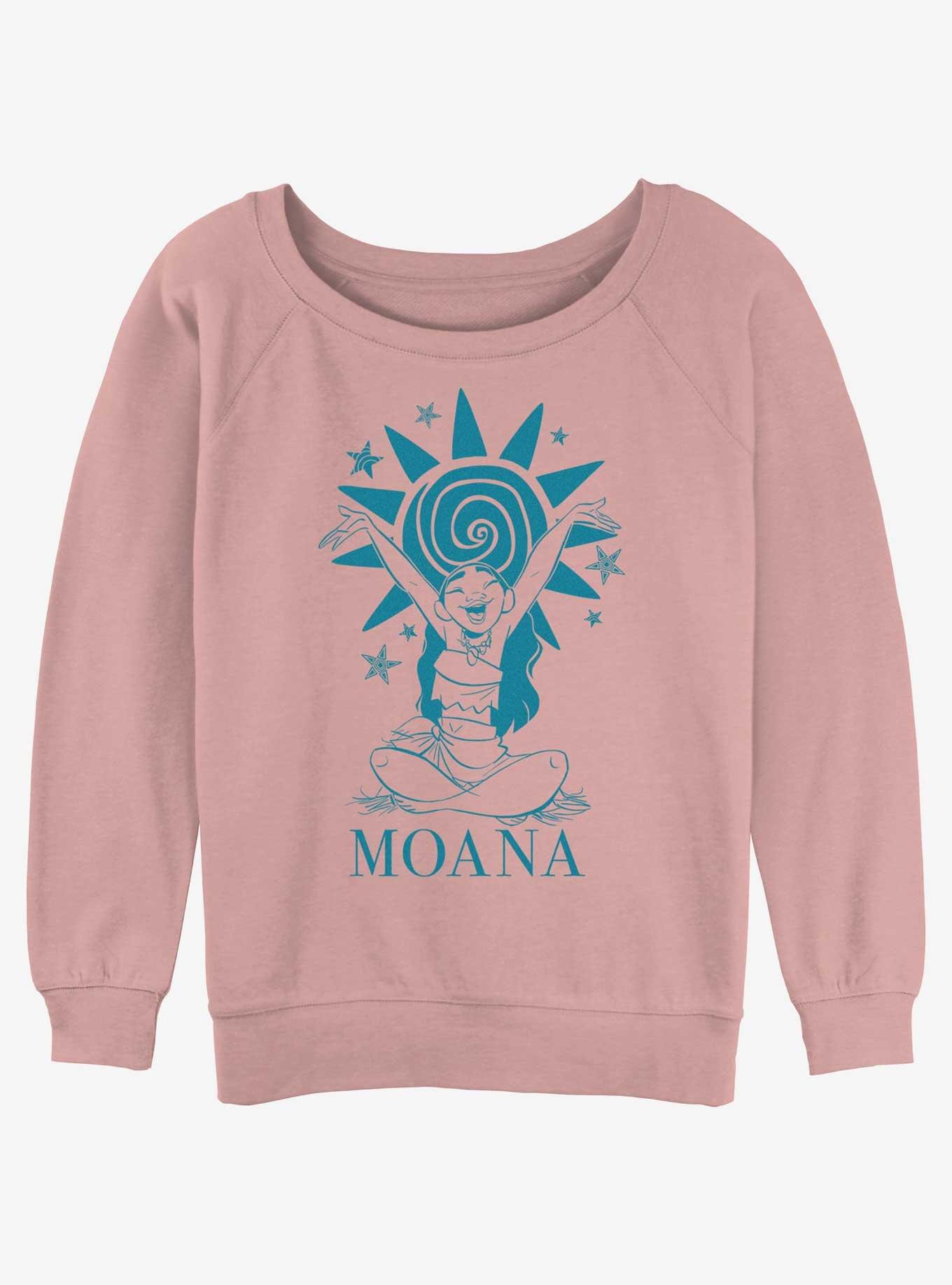 Disney Moana Sun And Stars Girls Slouchy Sweatshirt