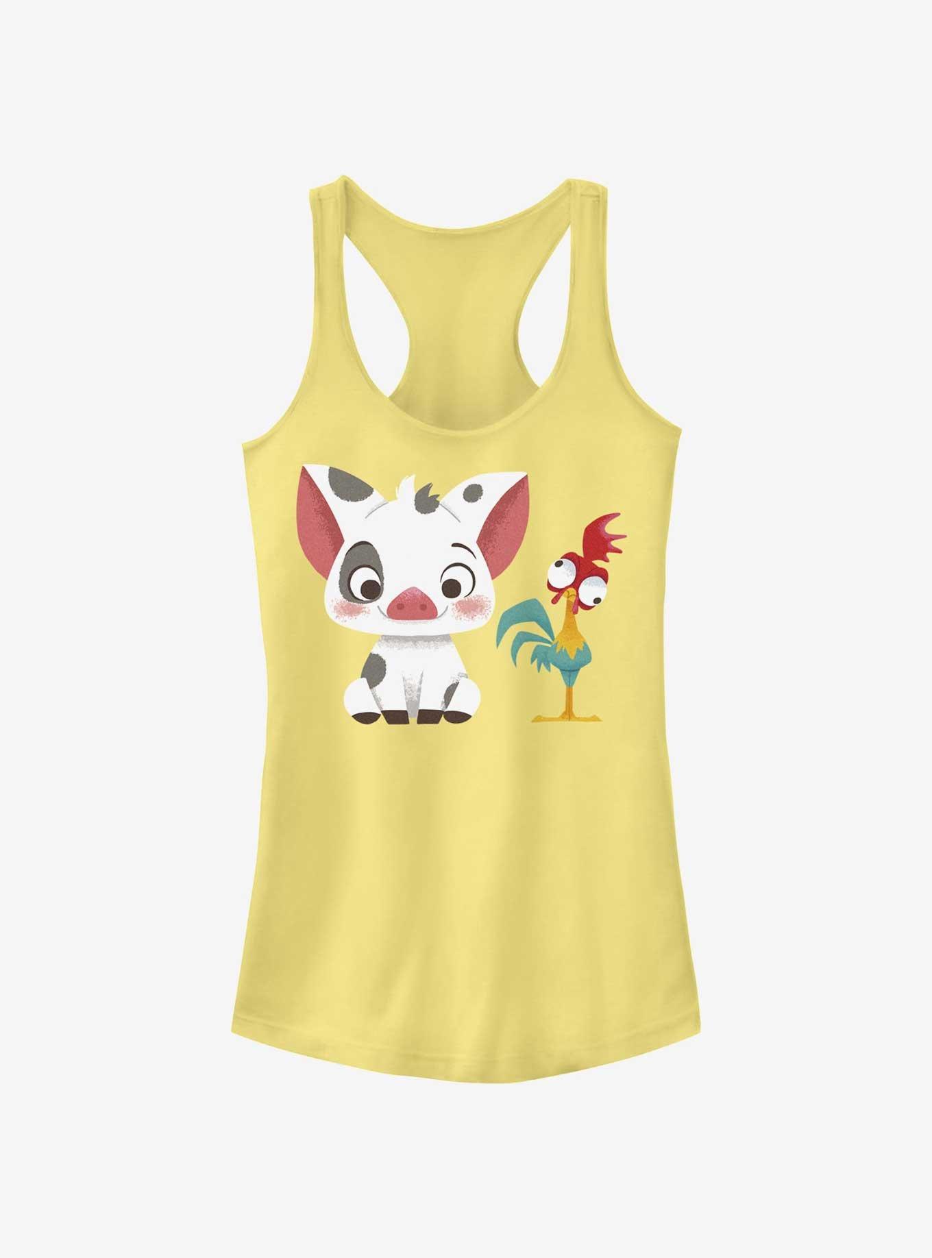 Disney Moana Beach Buds Pua And Hei Hei Girls Tank, BANANA, hi-res