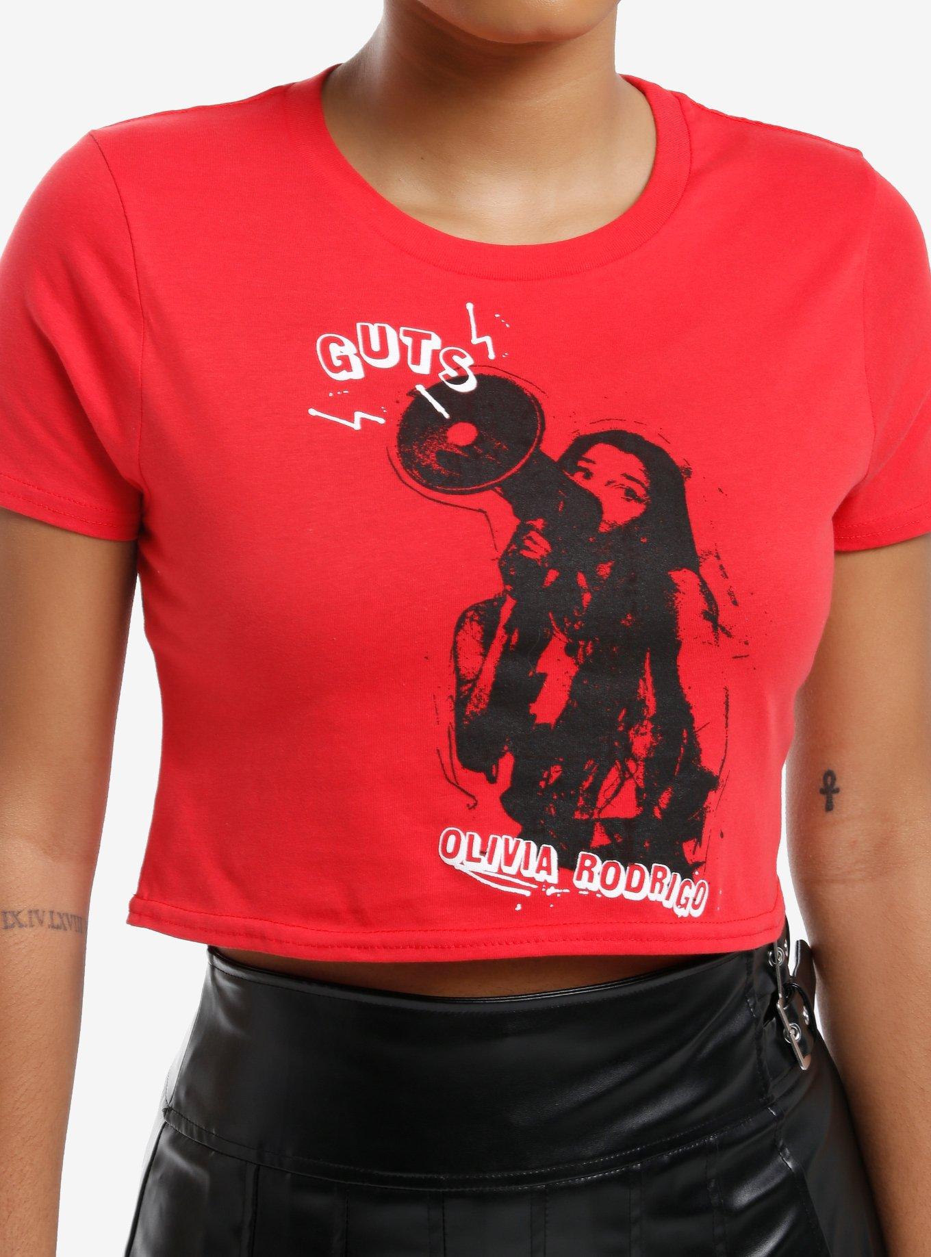 Olivia Rodrigo Guts Megaphone Red Girls Baby T-Shirt, , hi-res