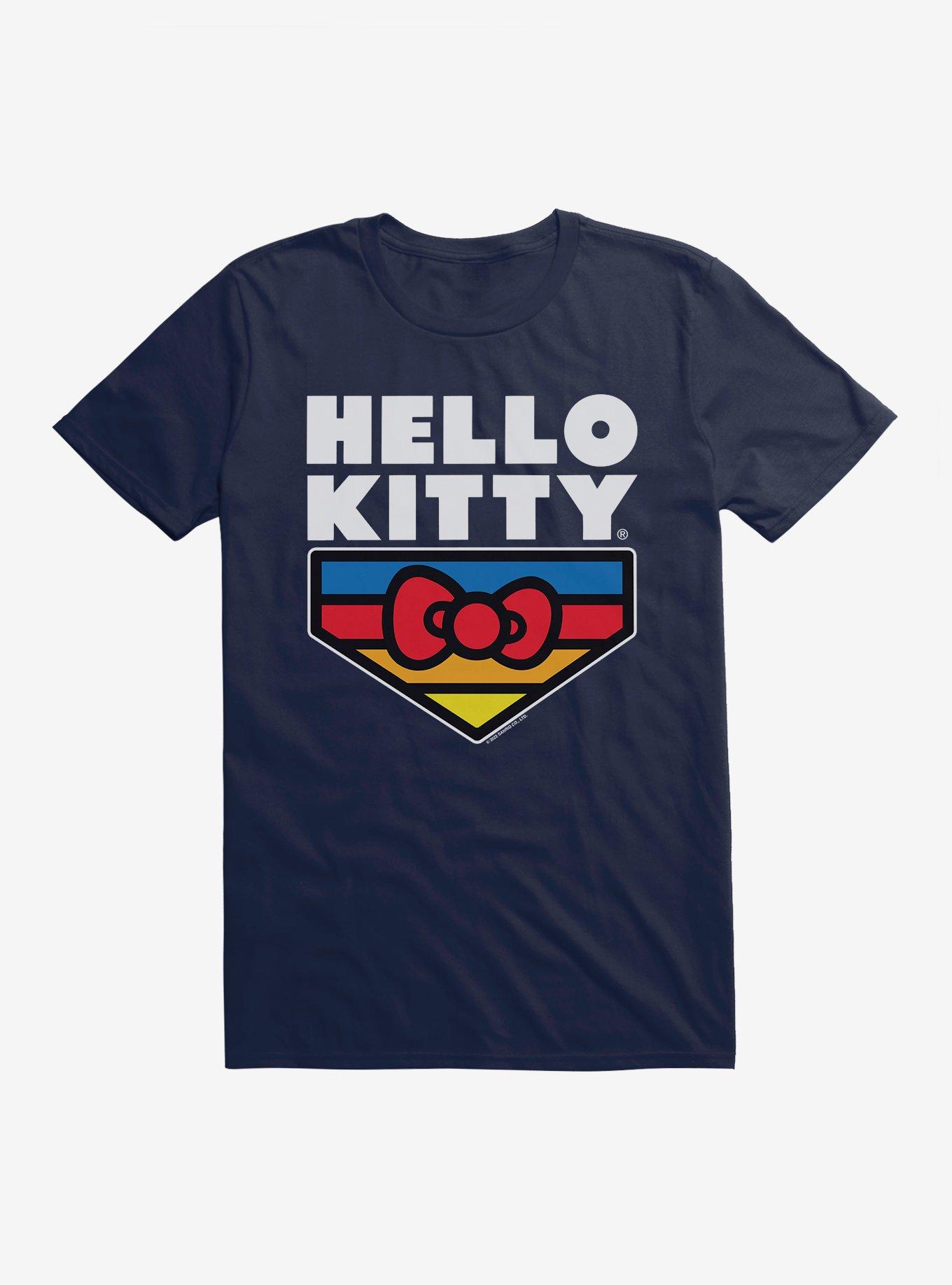 Hello Kitty Sports Logo T-Shirt, NAVY, hi-res