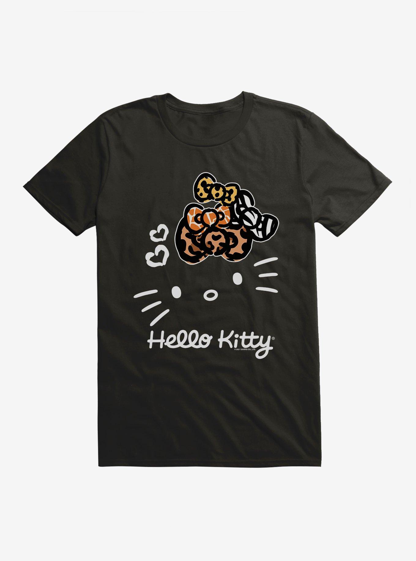 Hello Kitty Jungle Paradise Stencil Outline T-Shirt, , hi-res