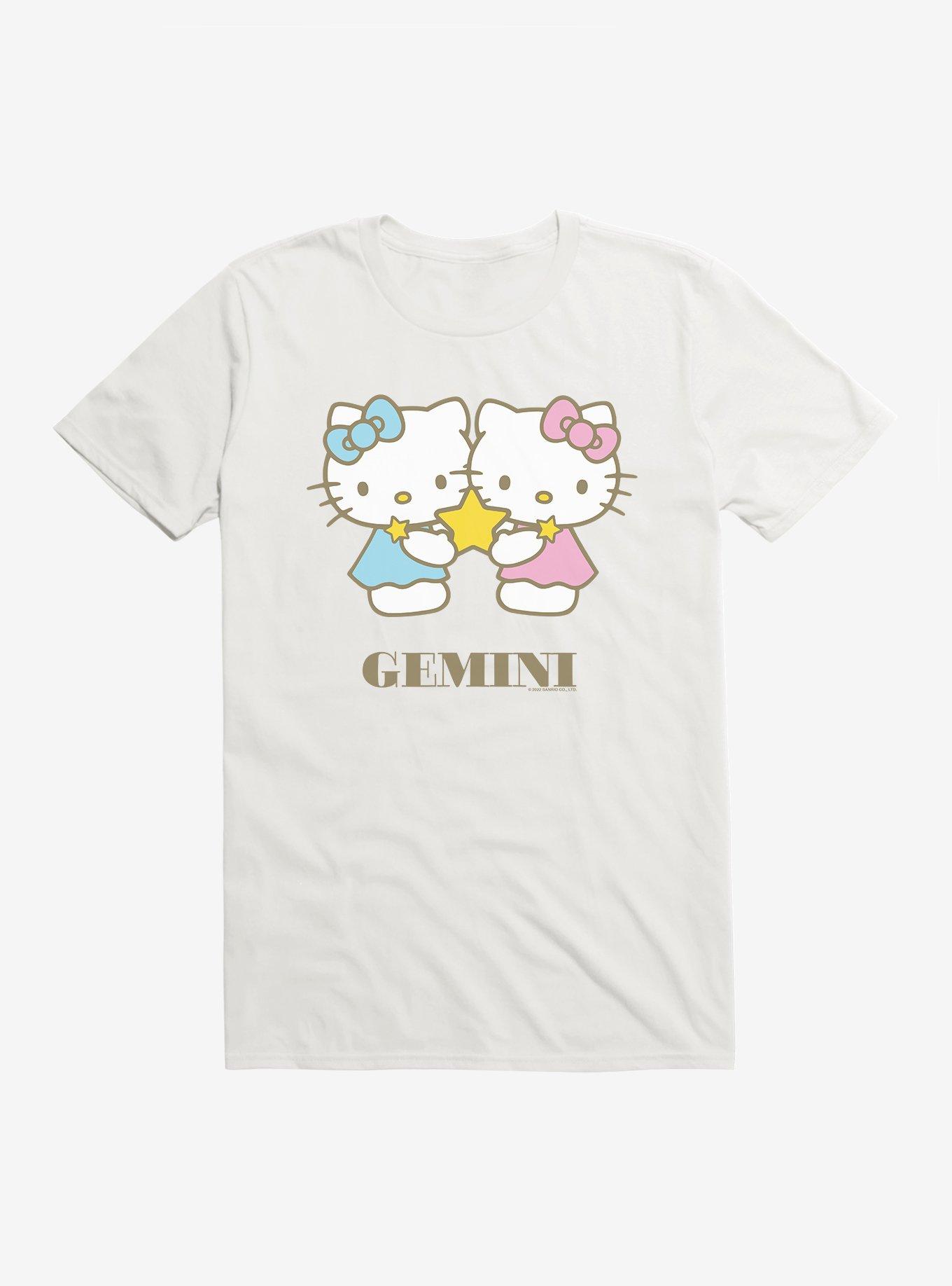 Hello Kitty Star Sign Gemini T-Shirt, WHITE, hi-res