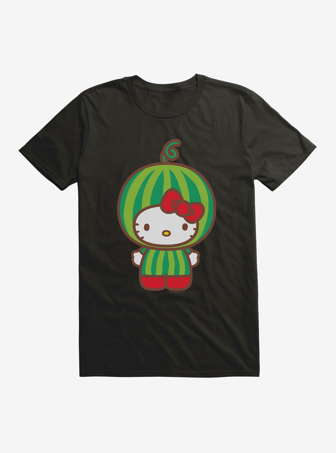 Hello Kitty Five A Day Watermelon Head T-Shirt, BLACK, hi-res