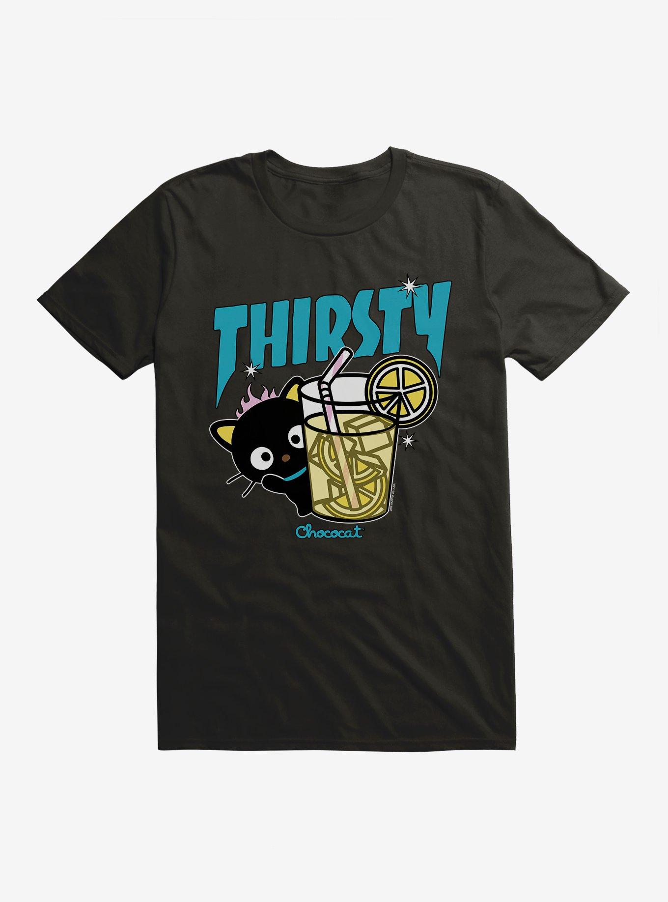 Chococat Thirsty Lemonade T-Shirt, BLACK, hi-res