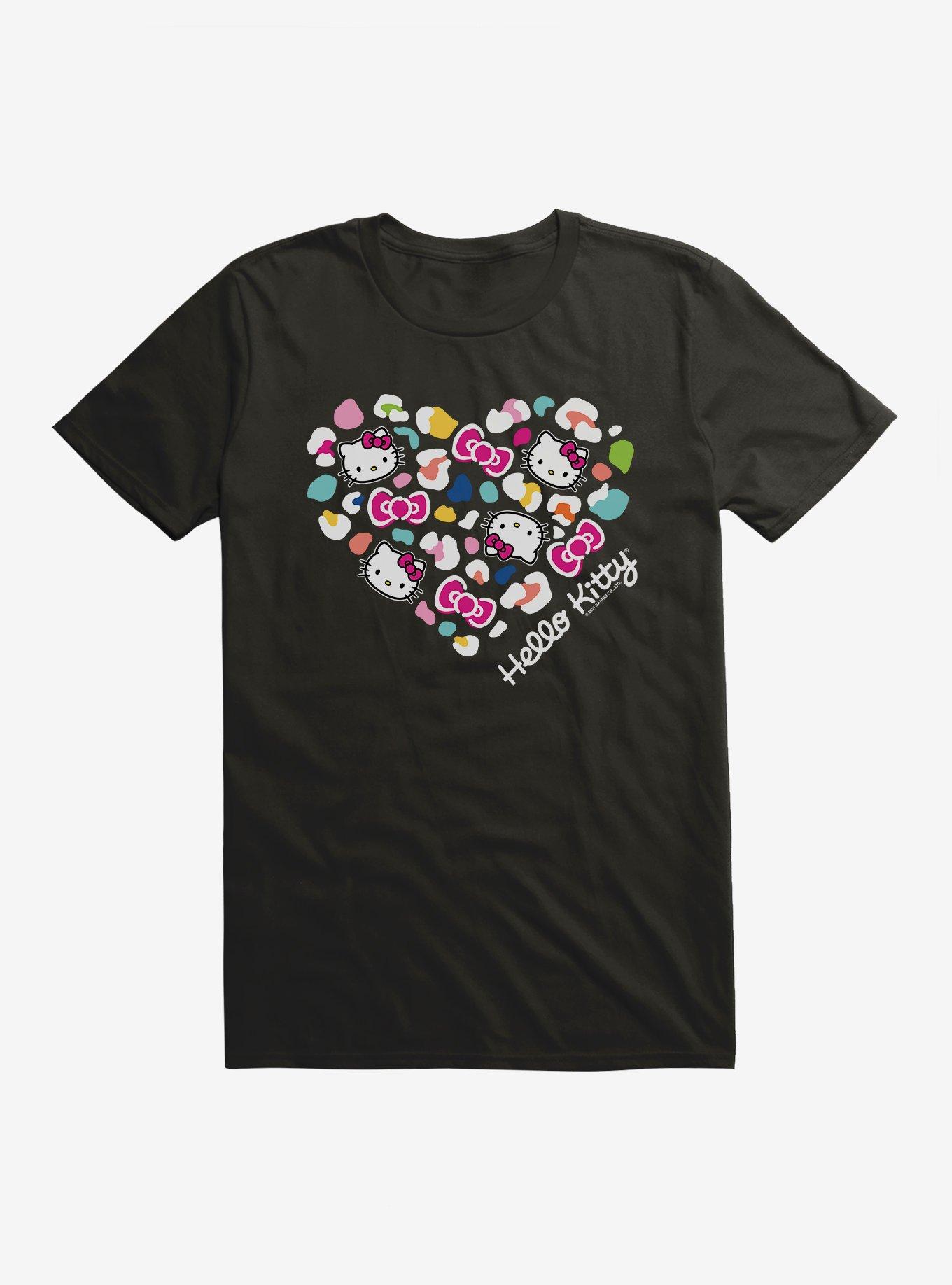 Hello Kitty Jungle Paradise Spotted Heart T-Shirt, BLACK, hi-res