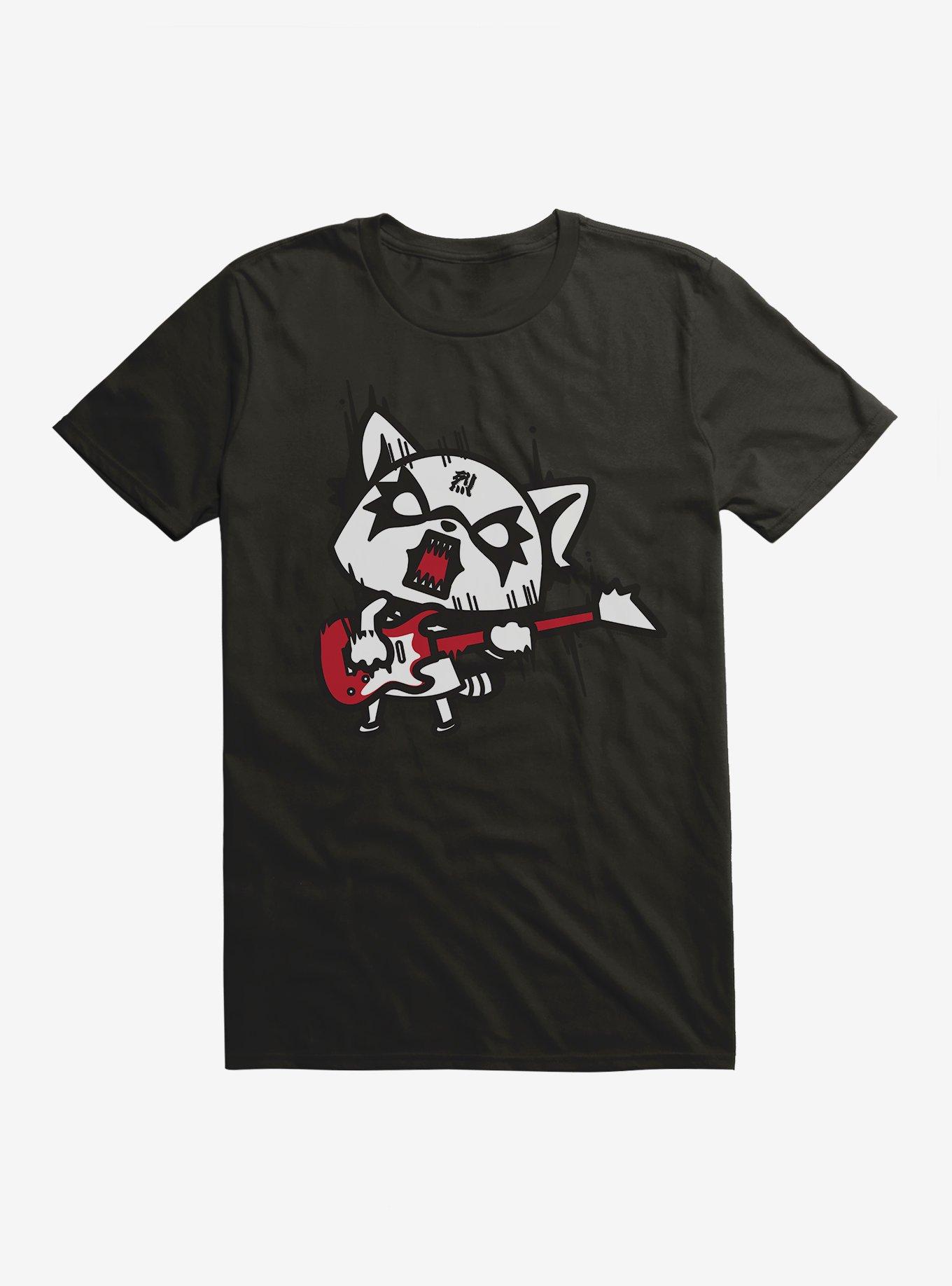 Aggretsuko Metal Hard Rock T-Shirt, BLACK, hi-res