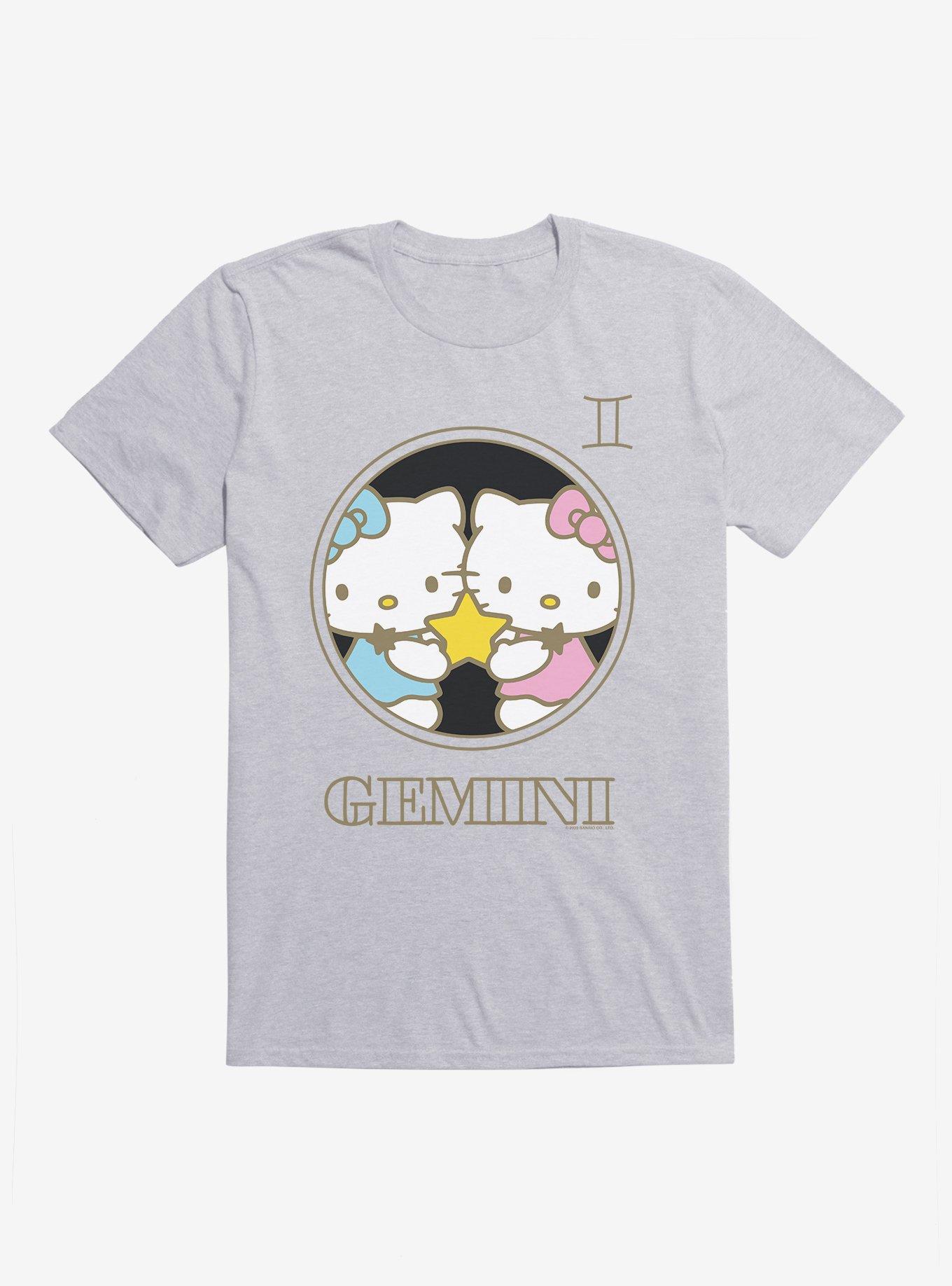 Hello Kitty Star Sign Gemini Stencil T-Shirt, ATHLETIC HEATHER, hi-res