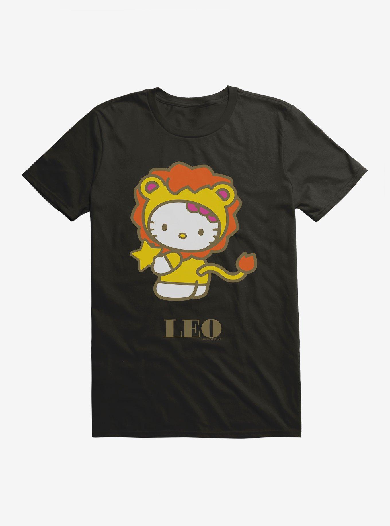 Hello Kitty Star Sign Leo T-Shirt, BLACK, hi-res