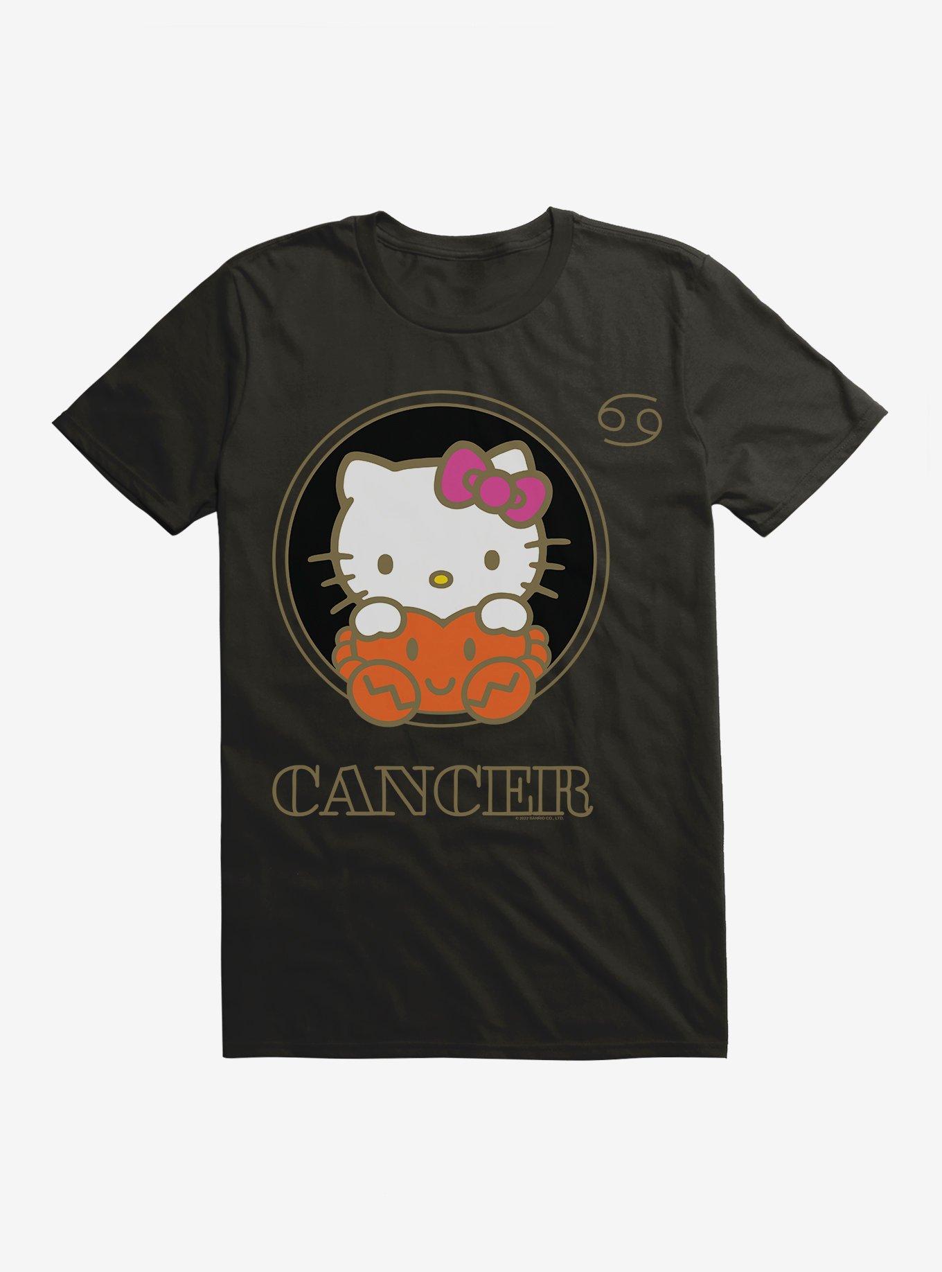 Hello Kitty Star Sign Cancer Stencil T-Shirt, BLACK, hi-res