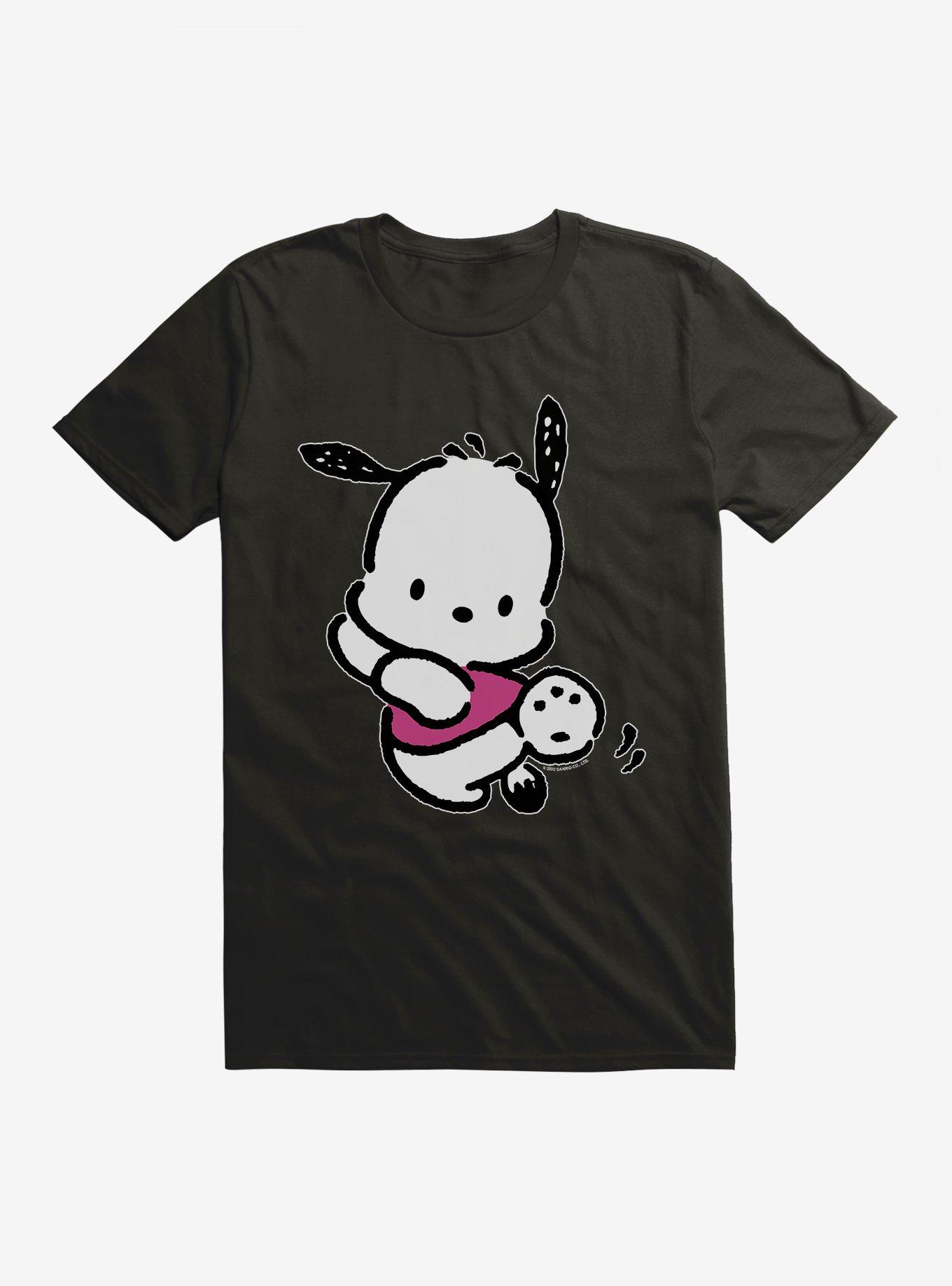 Pochacco Kicking It T-Shirt, BLACK, hi-res