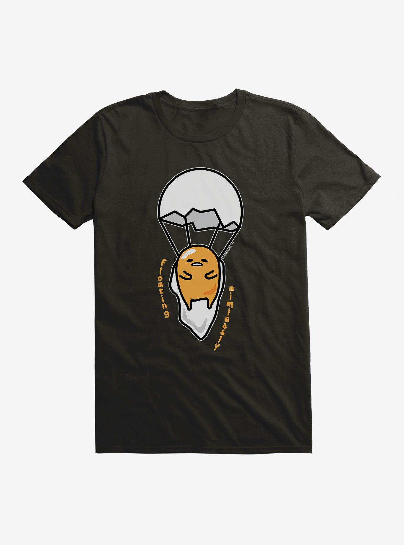 Gudetama Floating Aimlessly T-Shirt, BLACK, hi-res