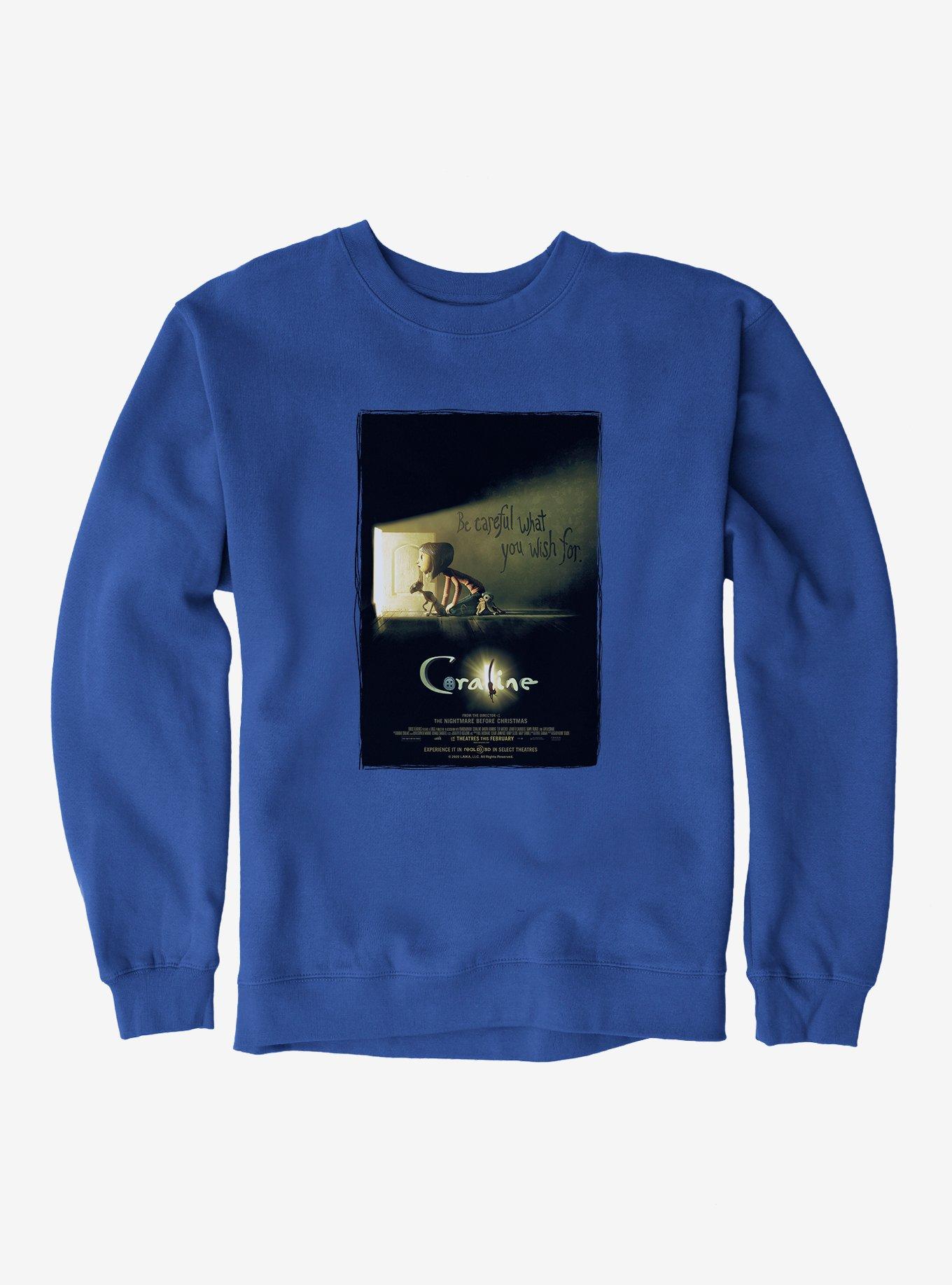 Coraline Be Careful Poster Sweatshirt, , hi-res