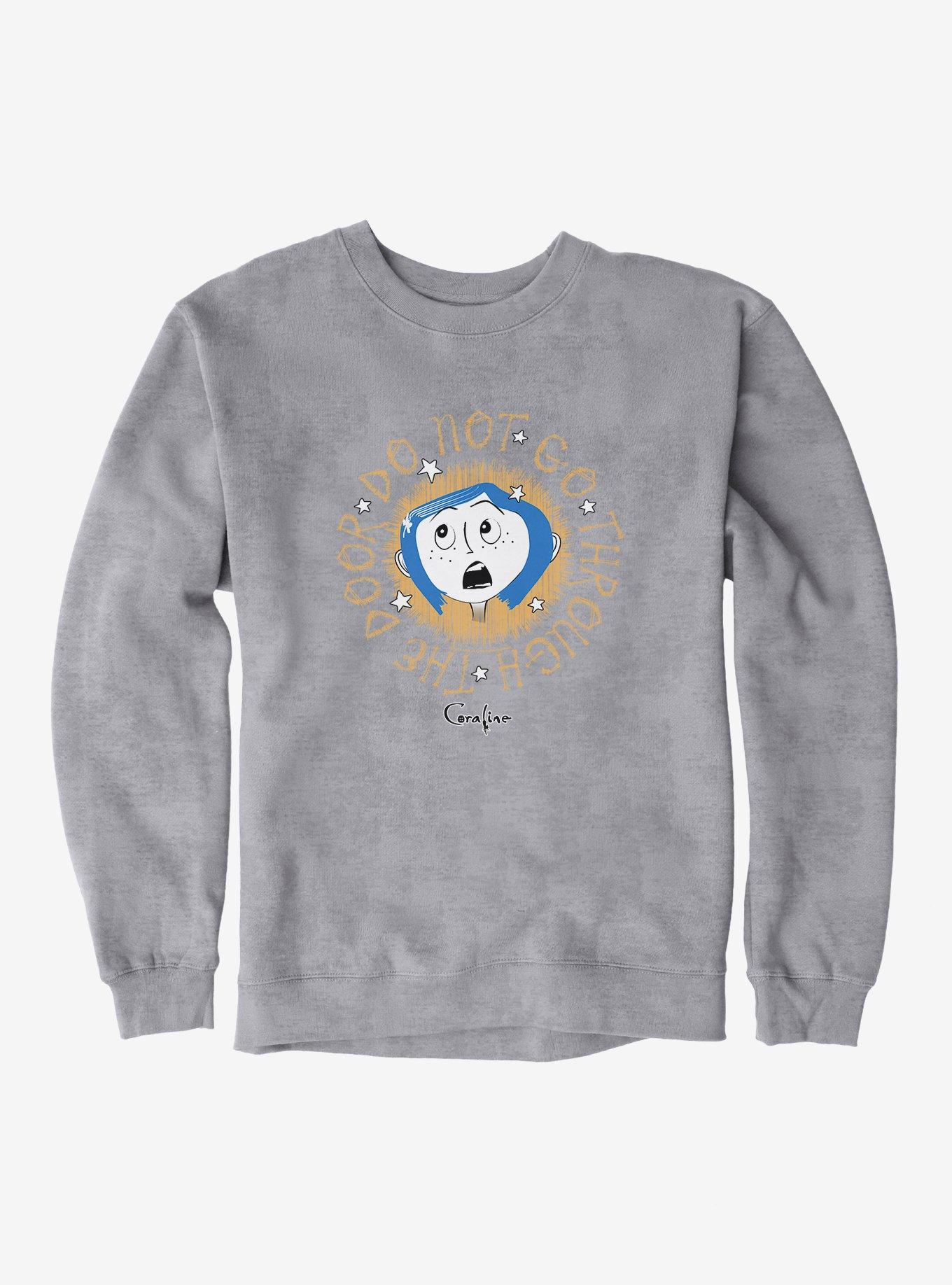 Coraline Do Not Go Stars Sweatshirt, SPORT GRAY, hi-res