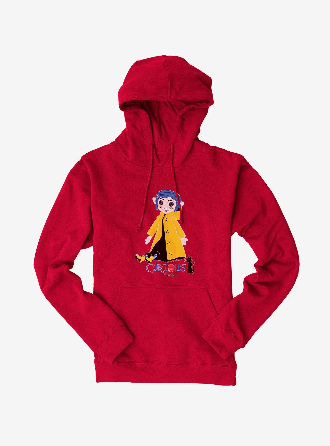 Coraline Curious Hoodie, RED, hi-res