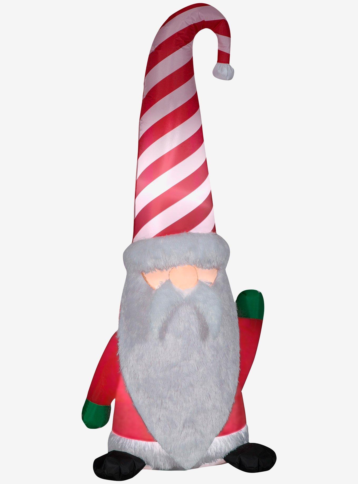 Santa Gnome Candy Cane Airblown