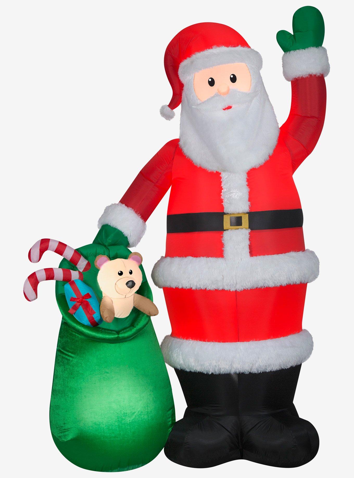 Luxe Santa with Toy Bag Airblown, , hi-res