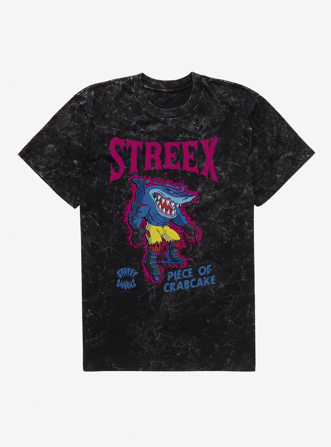 Street Sharks Streex Piece Of Crab Cake Mineral Wash T-Shirt, BLACK MINERAL WASH, hi-res