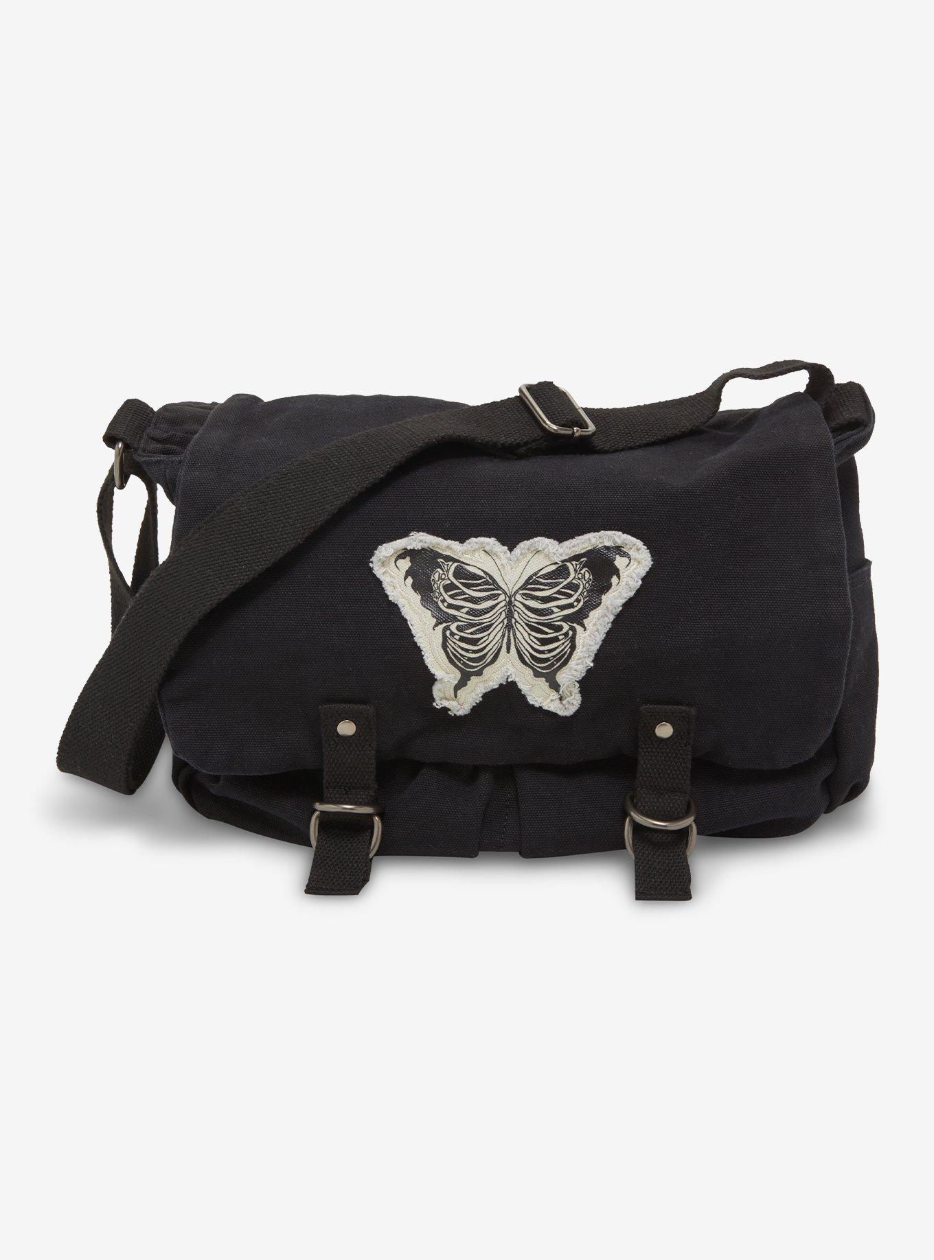 Butterfly Skeleton Messenger Bag, , hi-res