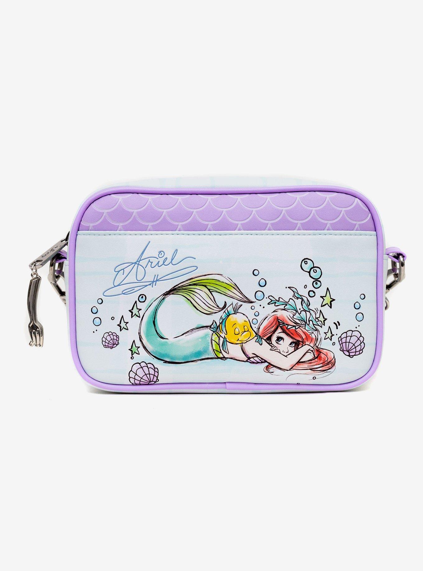 Disney The Little Mermaid Ariel and Flounder Poses Crossbody Bag, , hi-res