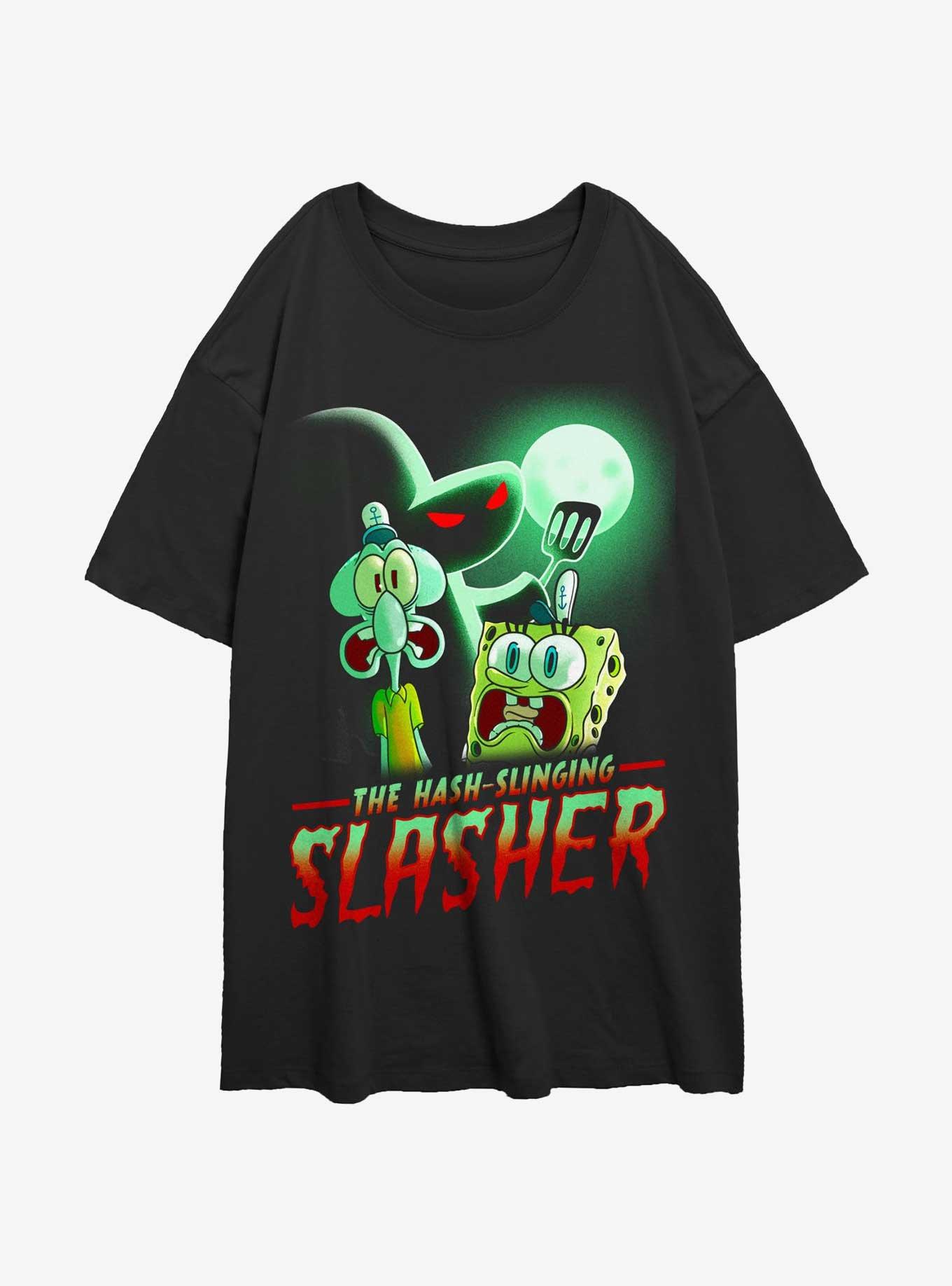 SpongeBob SquarePants Hash Slinging Slasher Tee Girls Oversized T-Shirt, , hi-res